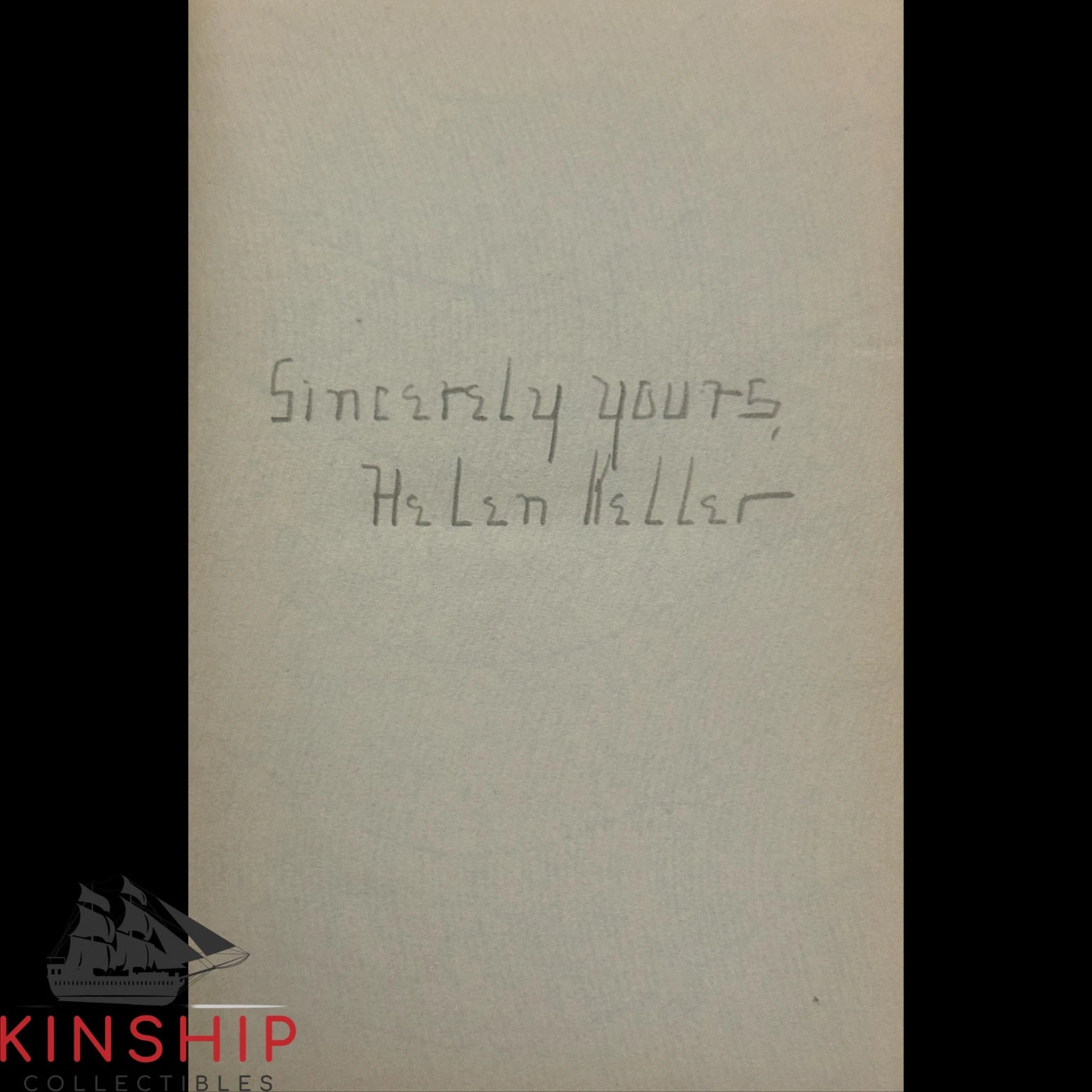 Hellen Keller signed Hardcover Book JSA LOA 'Midstream: My Later Life' Auto E340