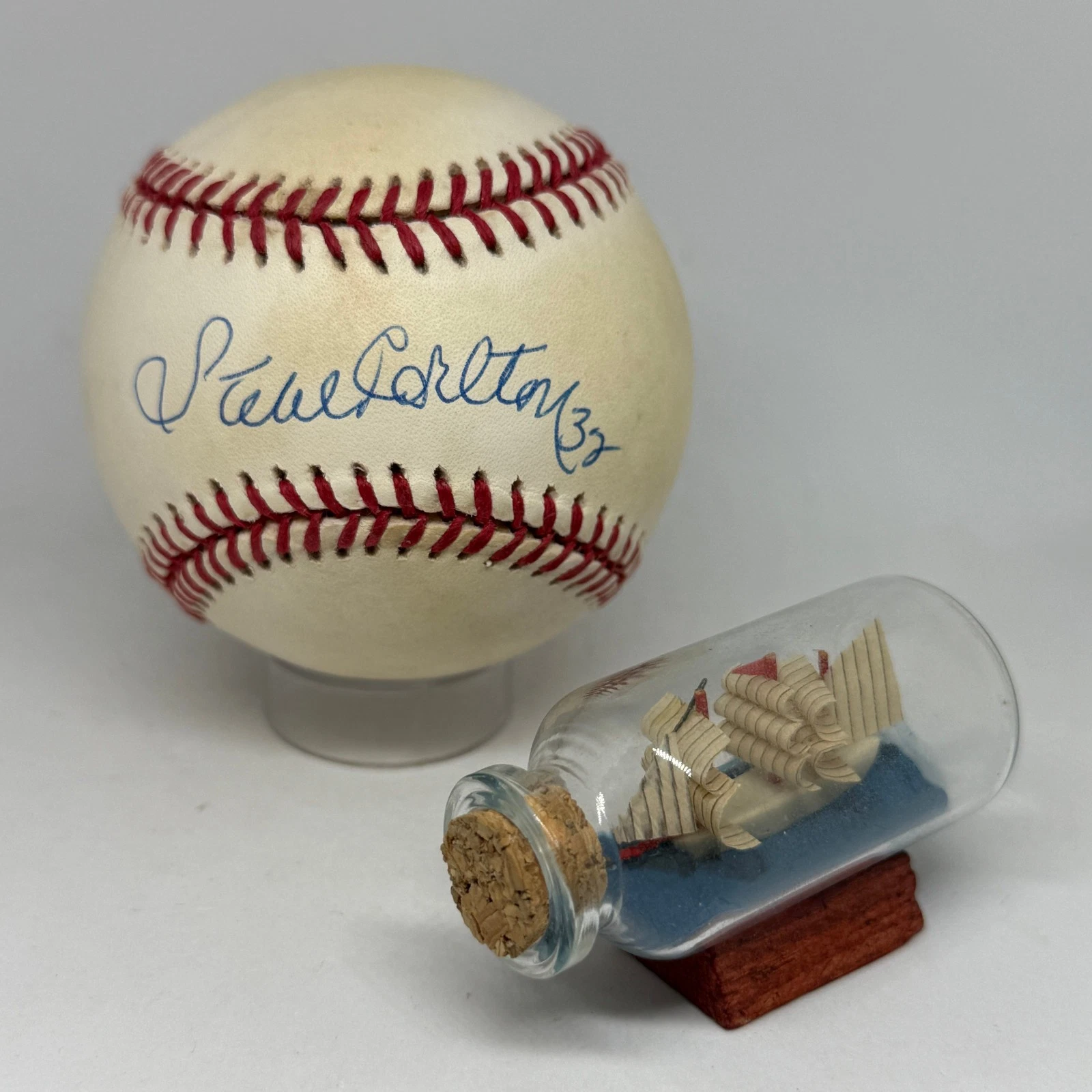 Steve Carlton signed Rawlings ONL Baseball JSA COA Inscribed Auto HOF A4179