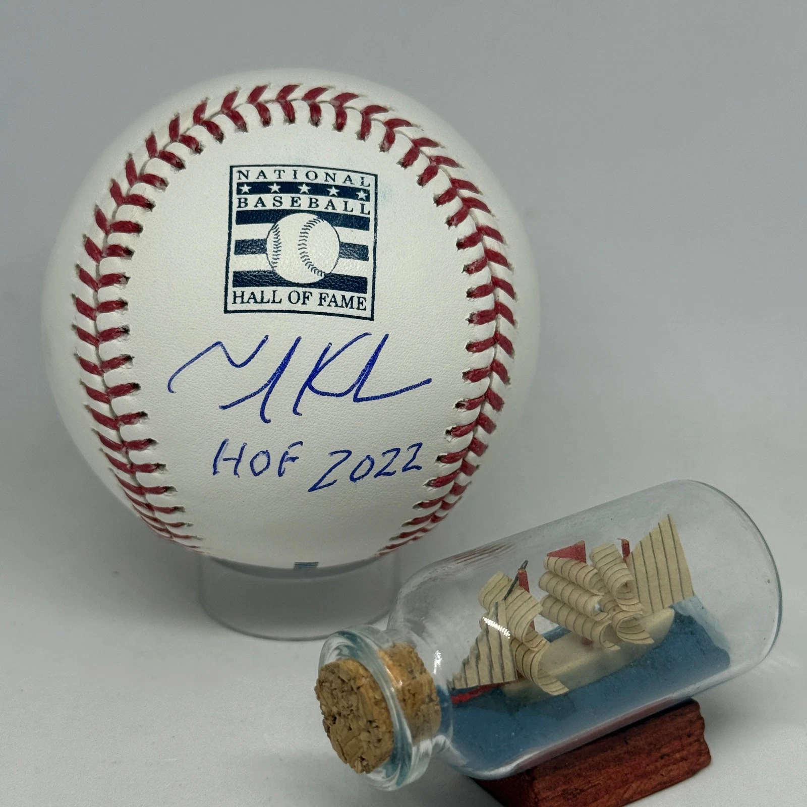 Tim Kurkjian signed Rawlings HOF Logo Baseball JSA COA Inscribed BBWAA A4208
