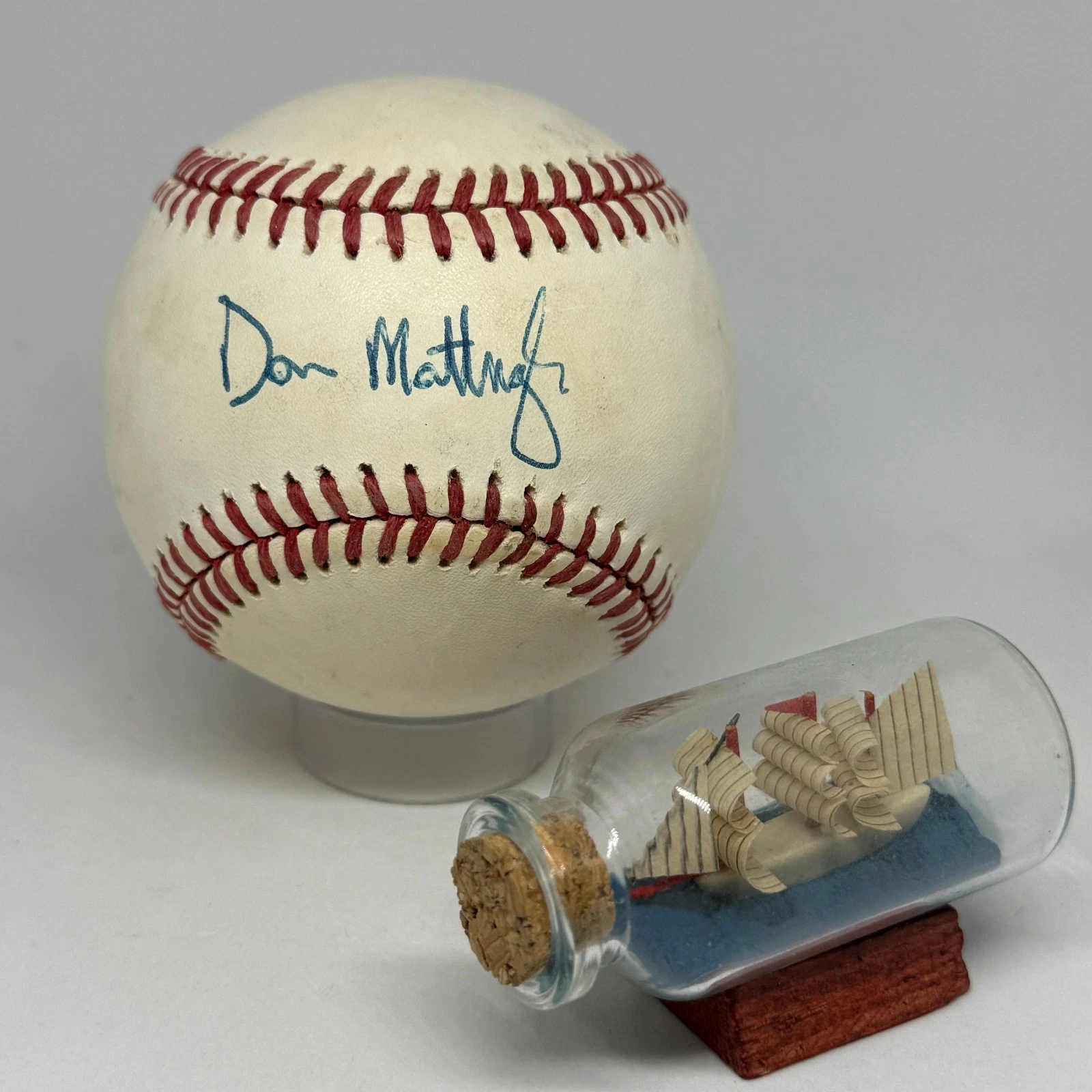 Don Mattingly signed Rawlings OAL Baseball JSA COA Yankees HOF Auto A4188