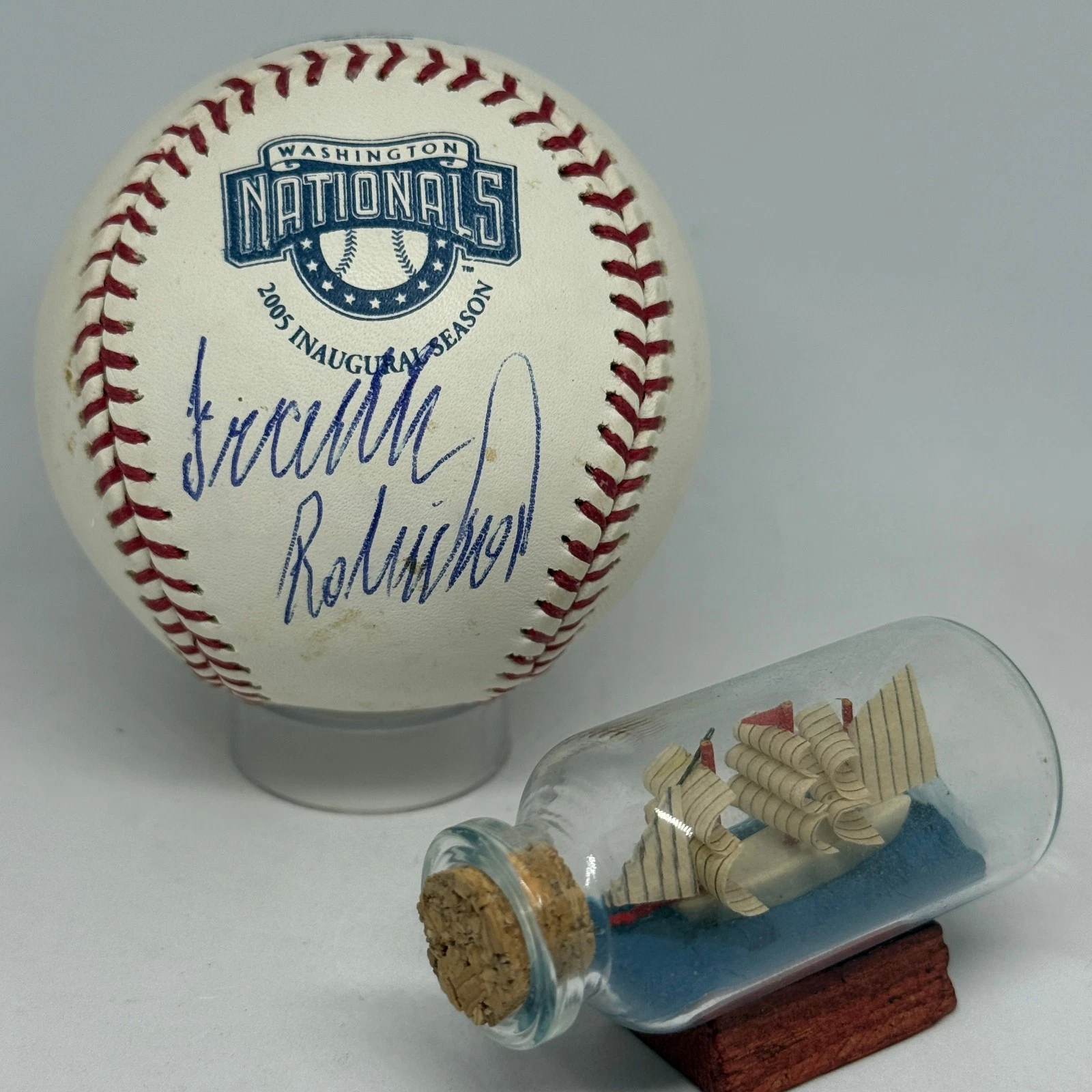 Frank Robinson signed Rawlings Nationals Logo Baseball JSA COA HOF Auto A4206