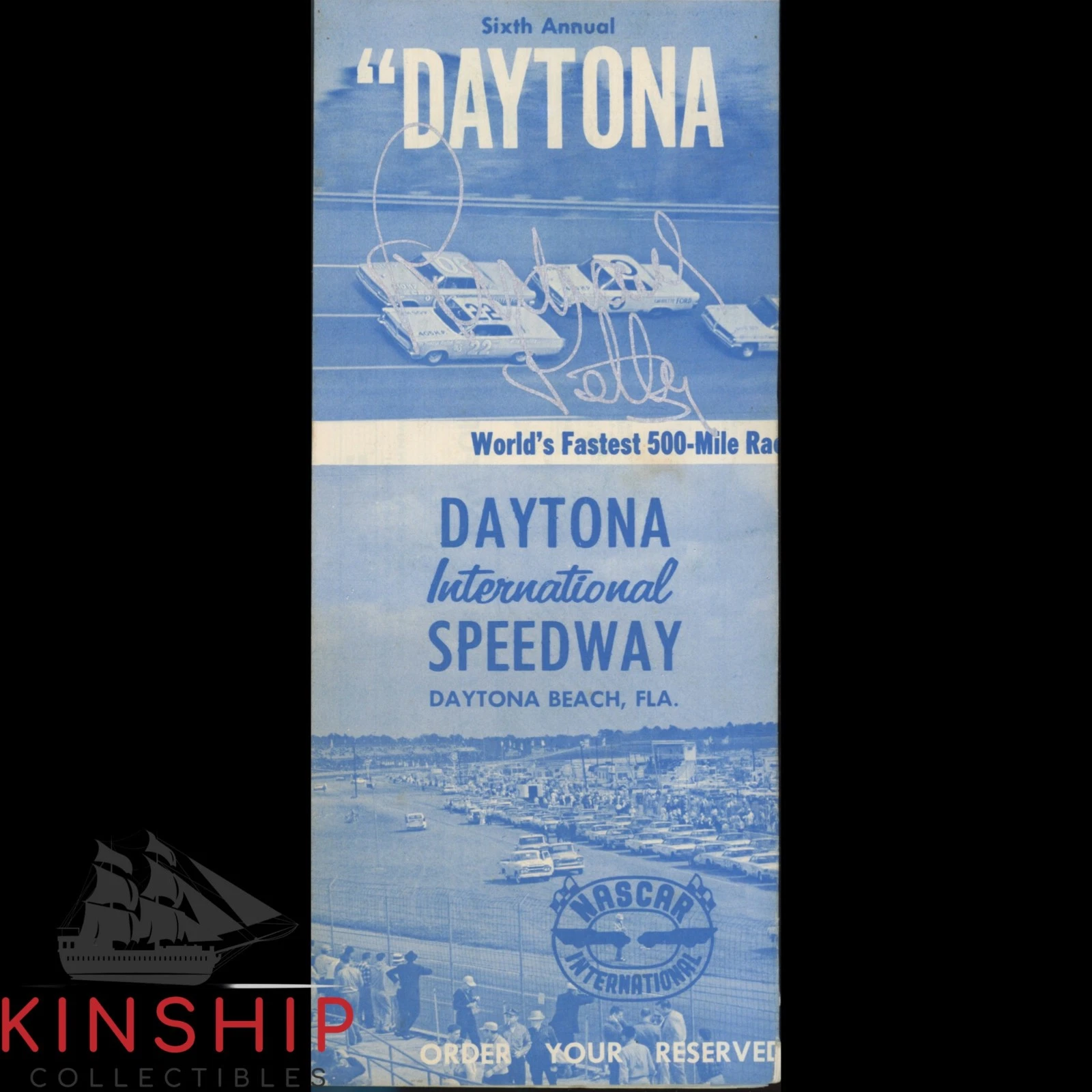 Richard Petty signed 1964 Daytona 500 Pamphlet JSA COA NASCAR Auto Rare Z2390