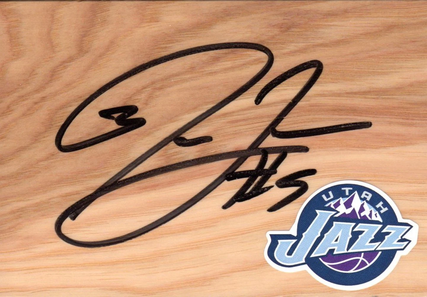 Utah Jazz John Lucas III Signed Floorboard COA