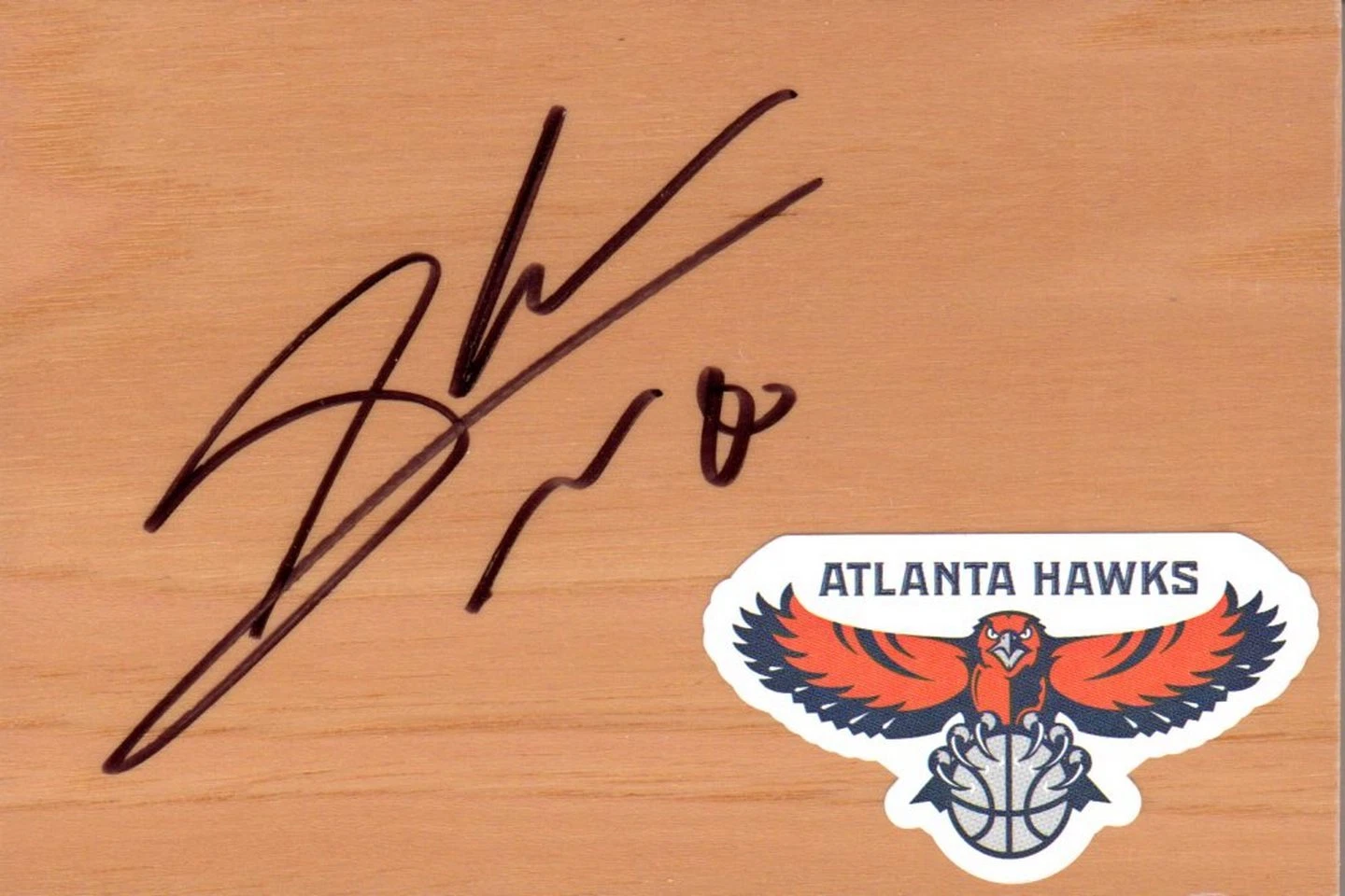 Atlanta Hawks Shelvin Mack Autographed Floorboard COA