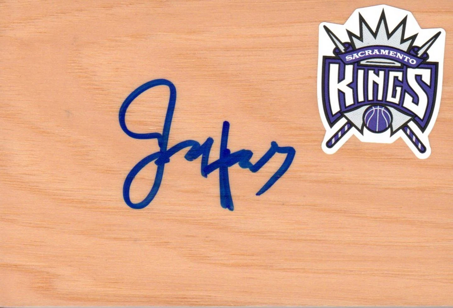 Sacramento Kings Jason Thompson Signed Floorboard COA