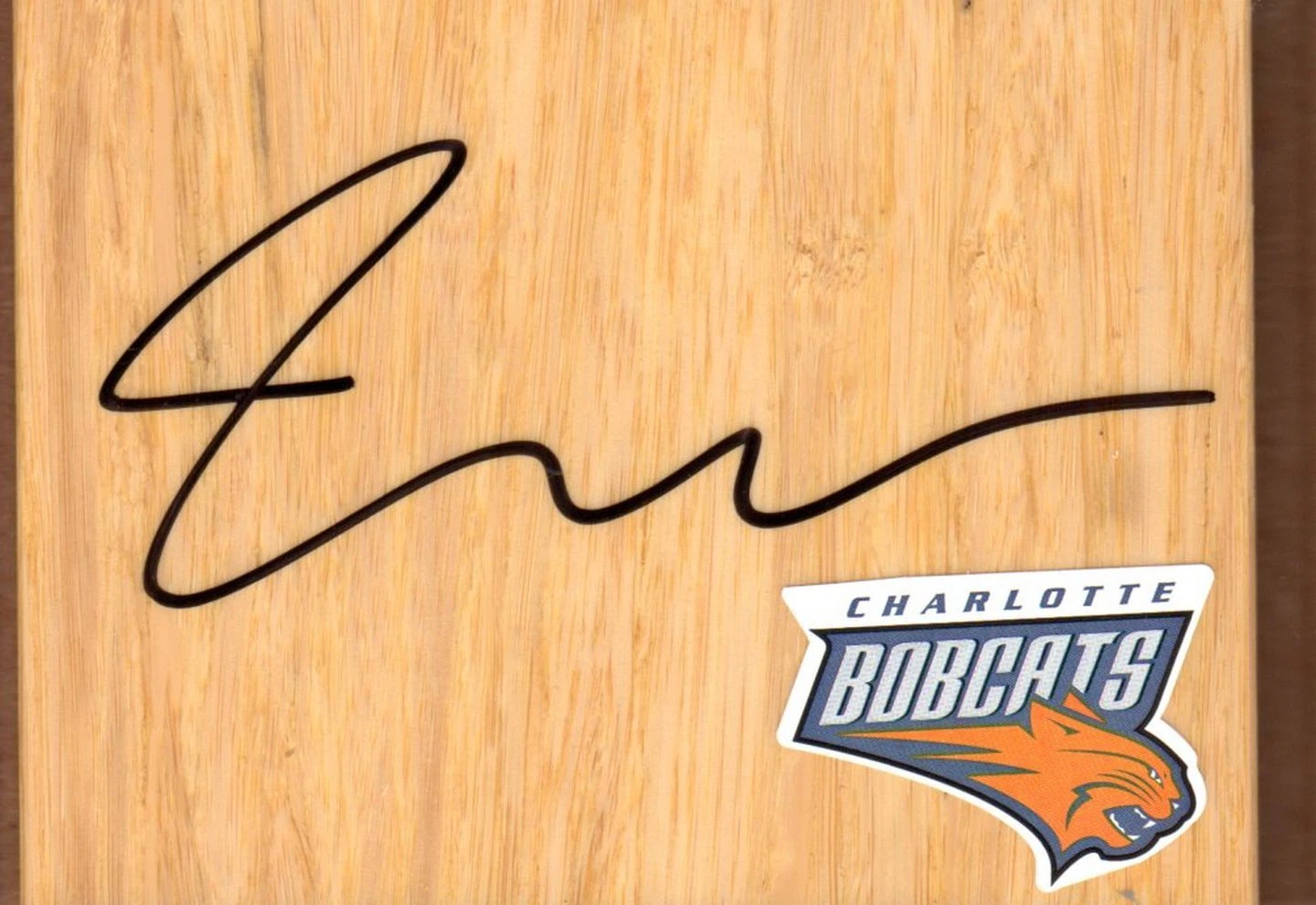 Charlotte Bobcats Josh McRoberts Signed FloorBoard COA