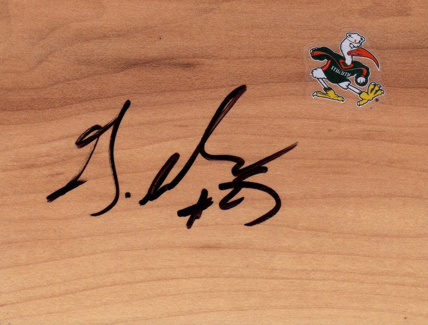 Miami Hurricanes Garrius Adams Signed FloorBoard COA