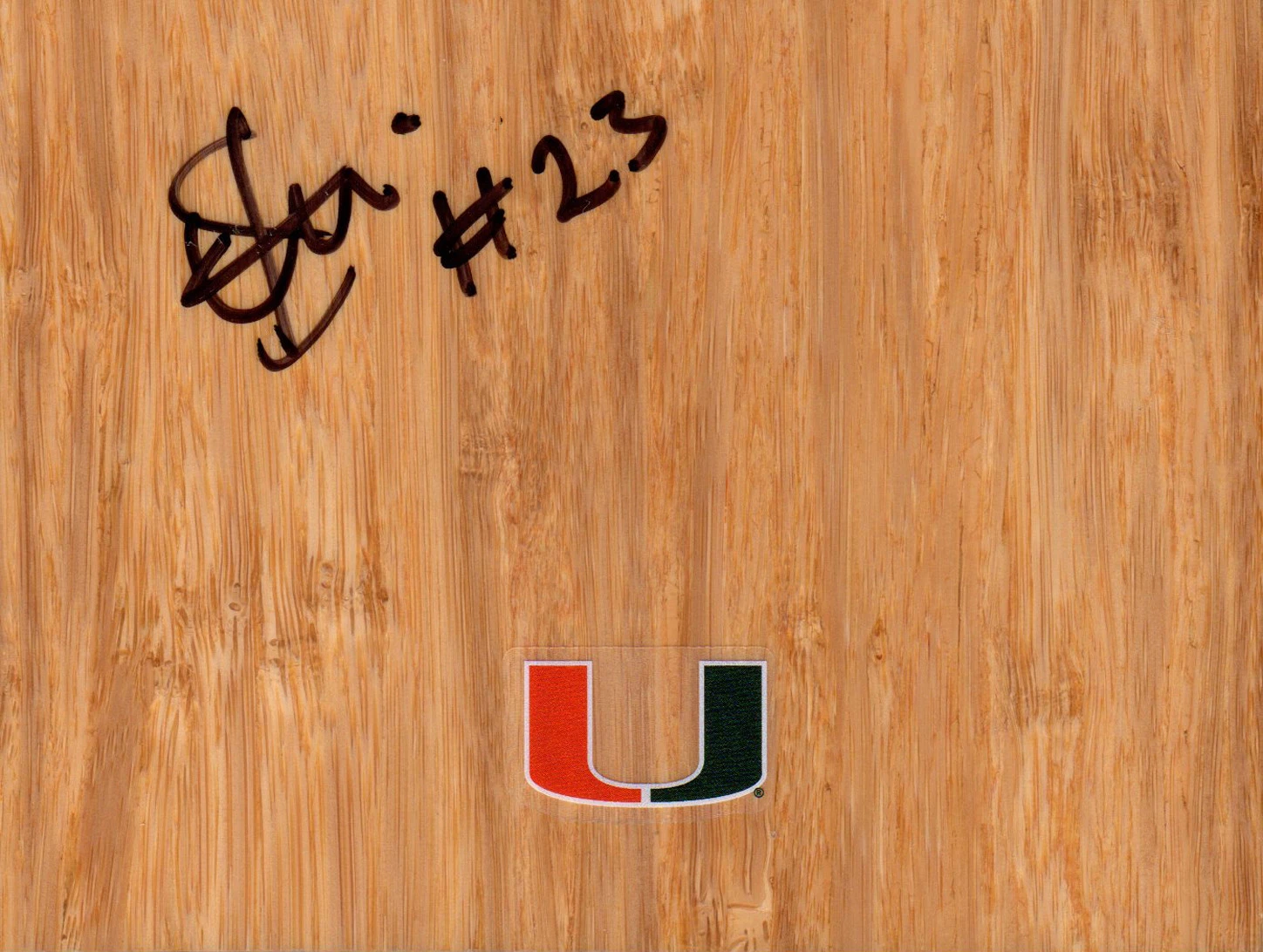 Miami Hurricanes Tonye Jekiri Signed FloorBoard COA