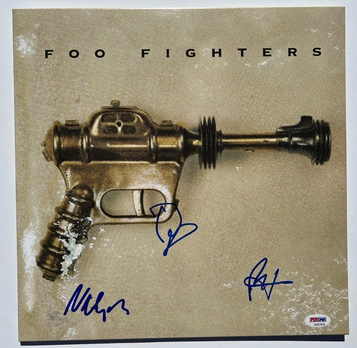 FOO FIGHTERS SIGNED SELF TITLED GUN VINYL RECORD DAVE GROHL +2 PSA/DNA