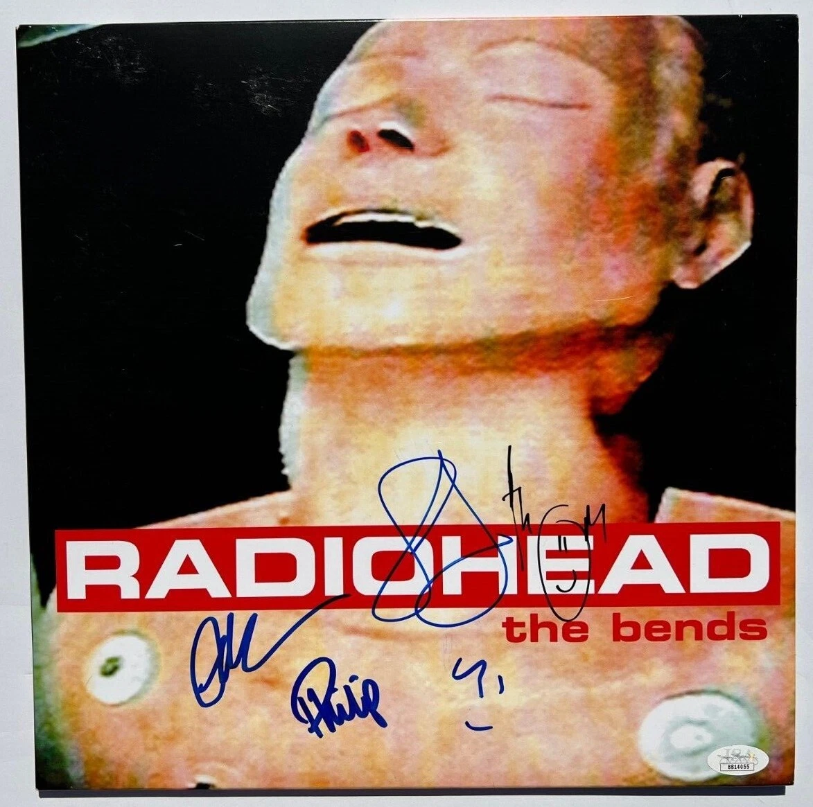 RADIOHEAD THOM YORKE FULL BAND SIGNED AUTOGRAPHED THE BENDS VINYL ALBUM OK JSA