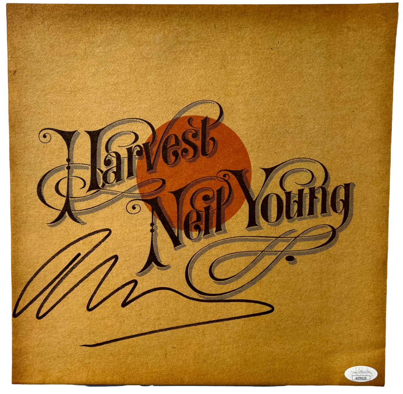 NEIL YOUNG SIGNED AUTOGRAPHED HARVEST ALBUM LYRIC SHEET INSERT JSA
