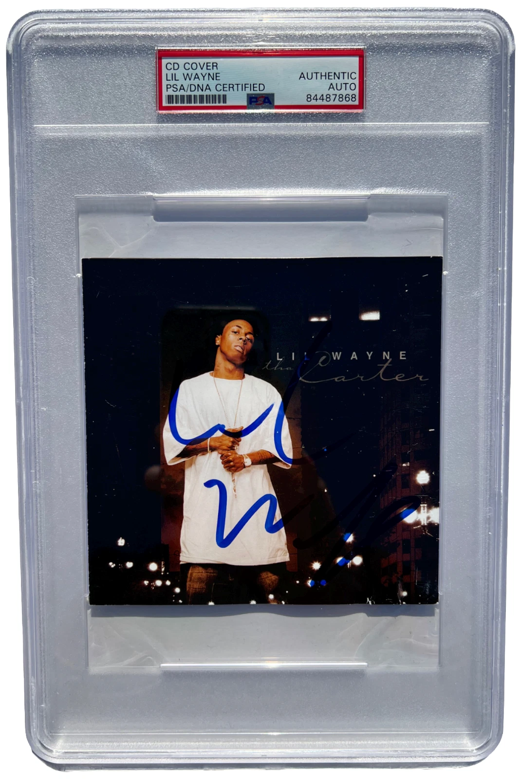 LIL WAYNE SIGNED AUTOGRAPHED THE CARTER CD COVER ALBUM WEEZY YMCMB PSA/DNA