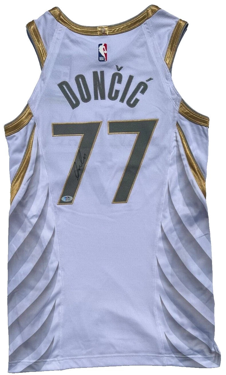 LUKA DONCIC SIGNED CITY EDITION MAVERICKS AUTHENTIC BASKETBALL JERSEY PSA/DNA