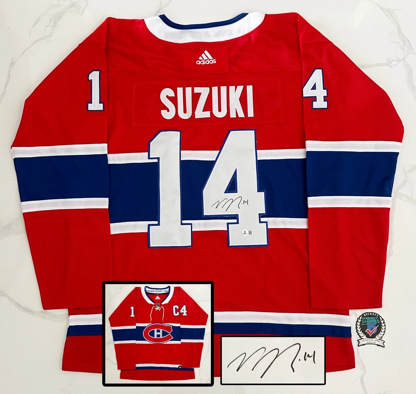 Nick Suzuki Signed Jersey Montreal Canadiens Beckett BAS COA