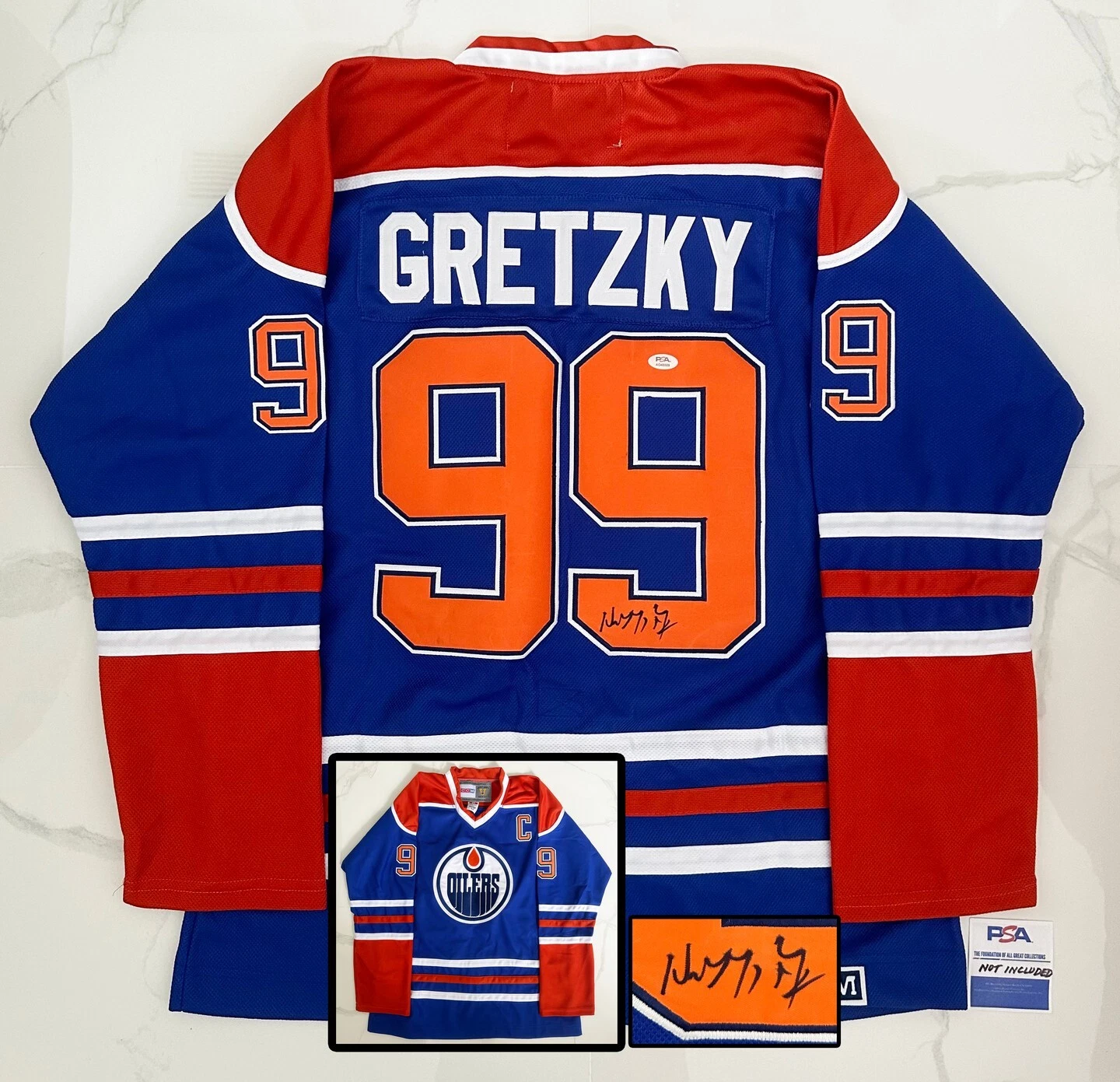 Wayne Gretzky Signed Jersey Edmonton Oilers PSA/DNA 2 COA