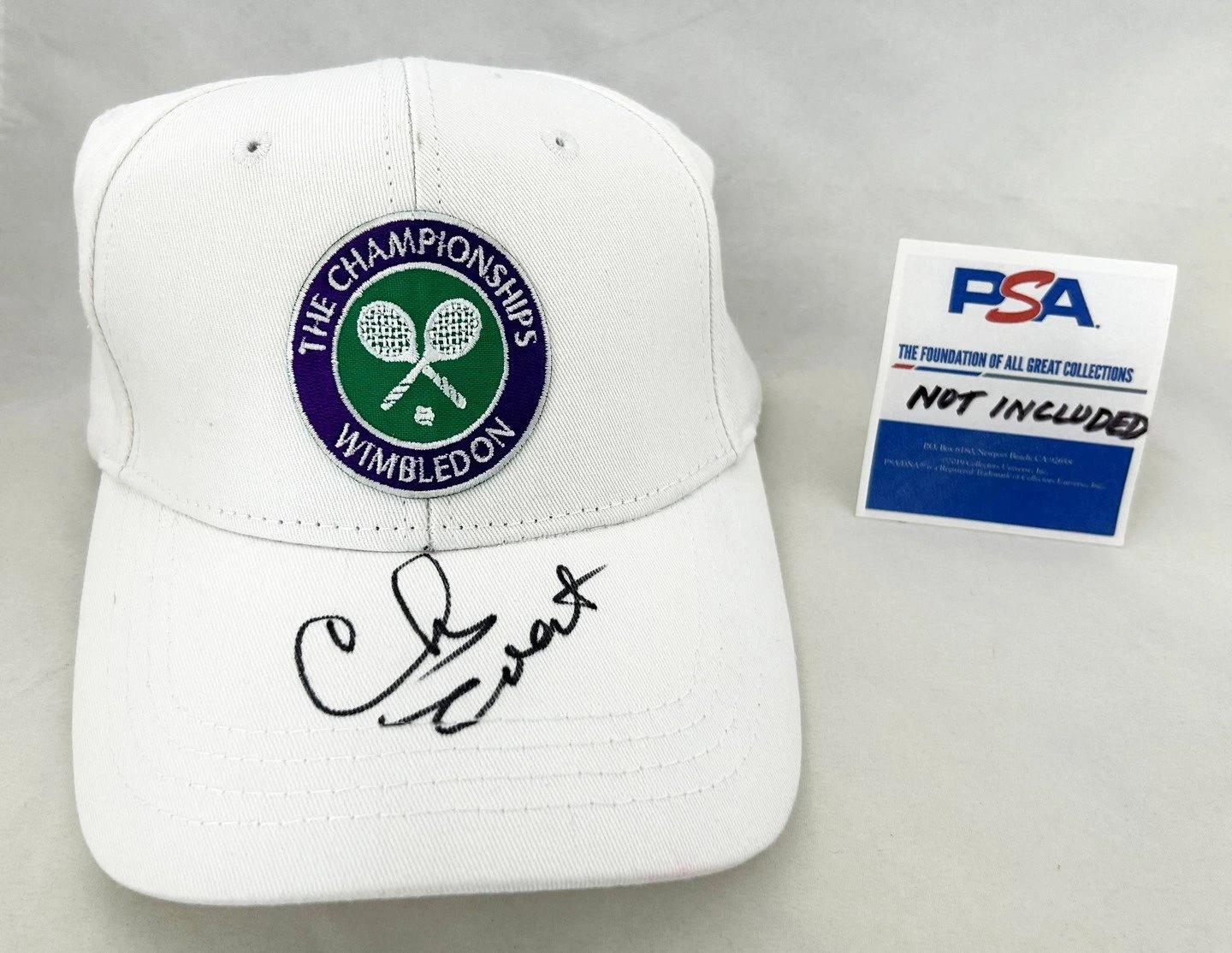 Chris Evert Signed Hat Wimbledon PSA/DNA 1 COA