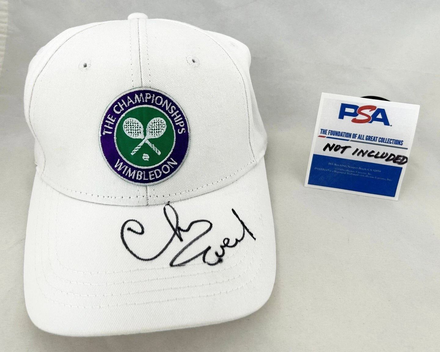 Chris Evert Signed Hat Wimbledon PSA/DNA COA