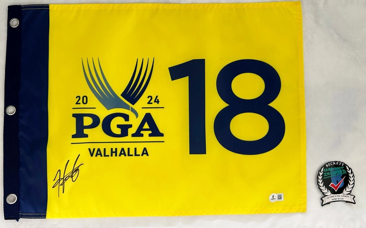 Hideki Matsuyama Signed 2024 PGA Championship Flag Beckett BAS COA