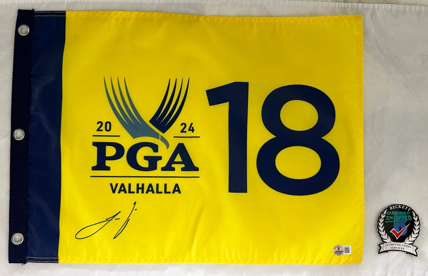 Joaquin Niemann Signed 2024 PGA Championship Flag Beckett BAS COA
