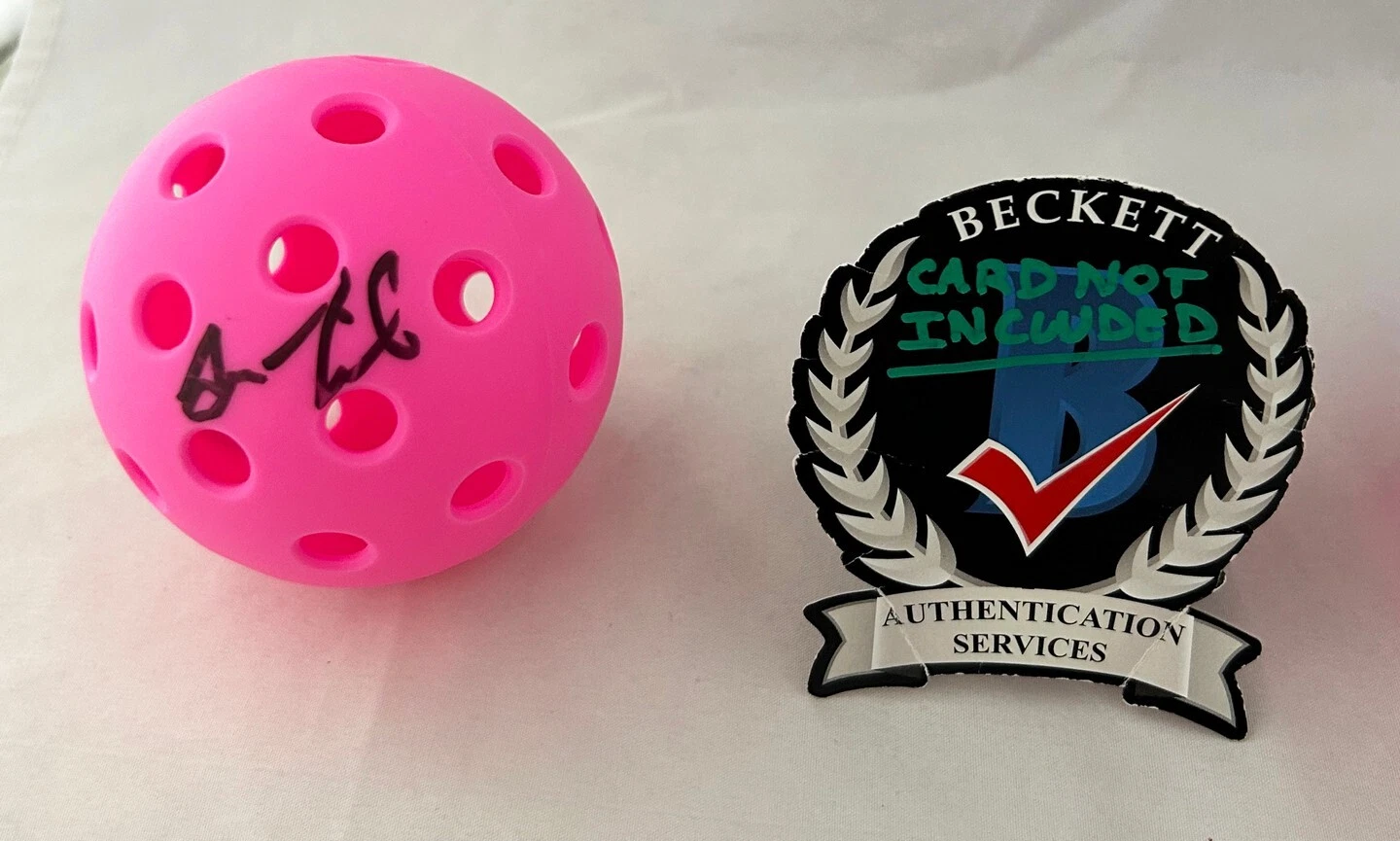 Anna Leigh Waters Signed Pickleball Ball Beckett BAS 9 COA
