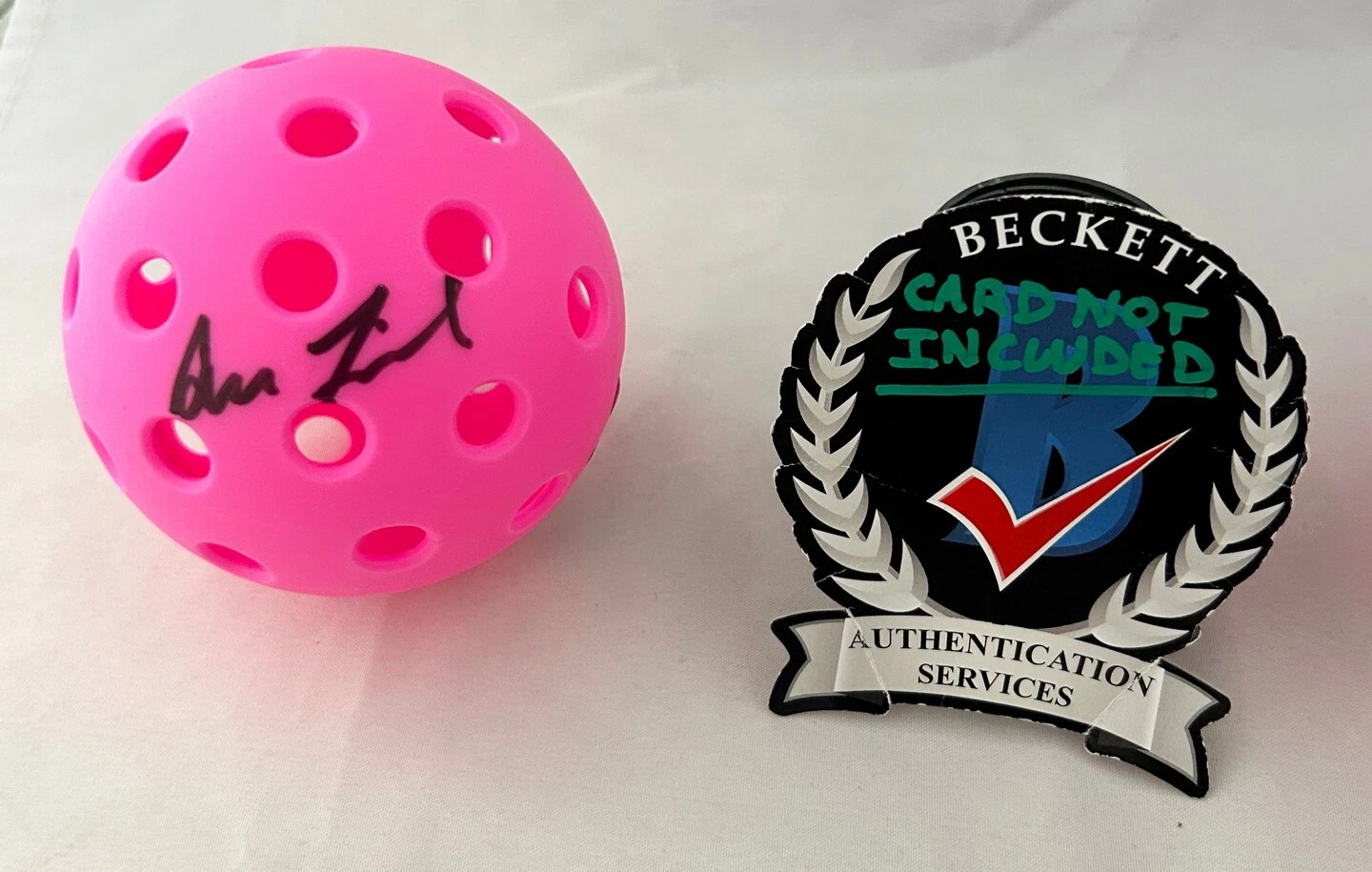 Anna Leigh Waters Signed Pickleball Ball Beckett BAS 5 COA