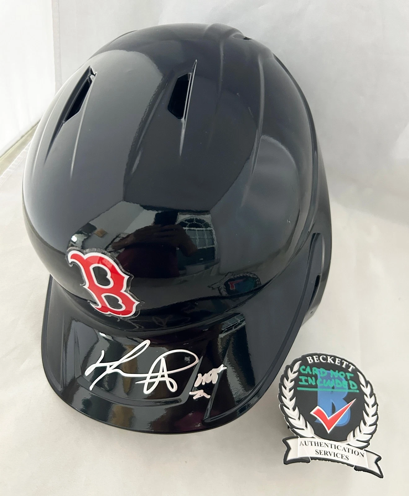 David Ortiz Signed Full Size Batting Helmet Big Papi Boston Red Sox Beckett B...