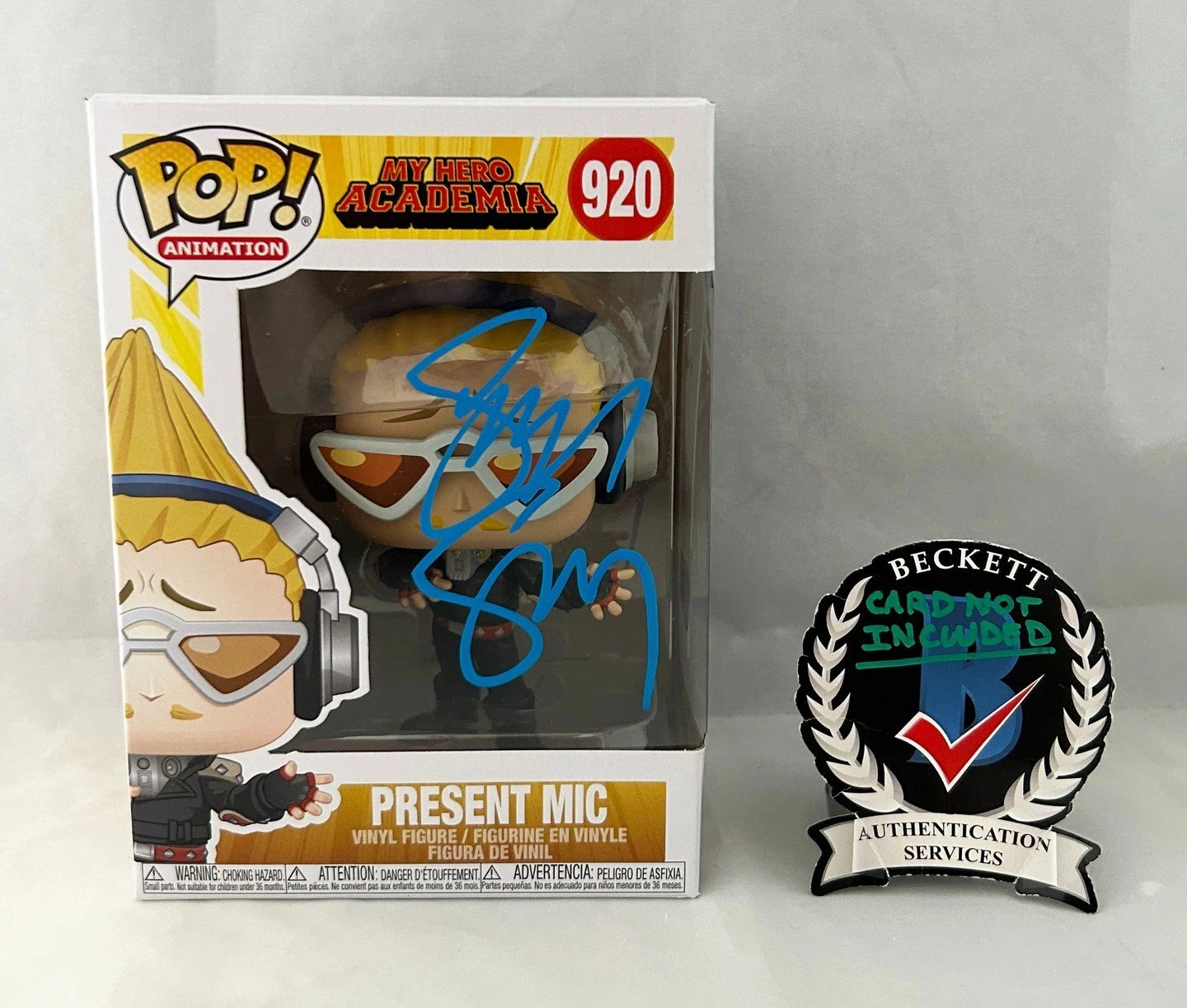Sonny Strait Signed Funko Pop Present Mic My Hero Academia Beckett BAS COA
