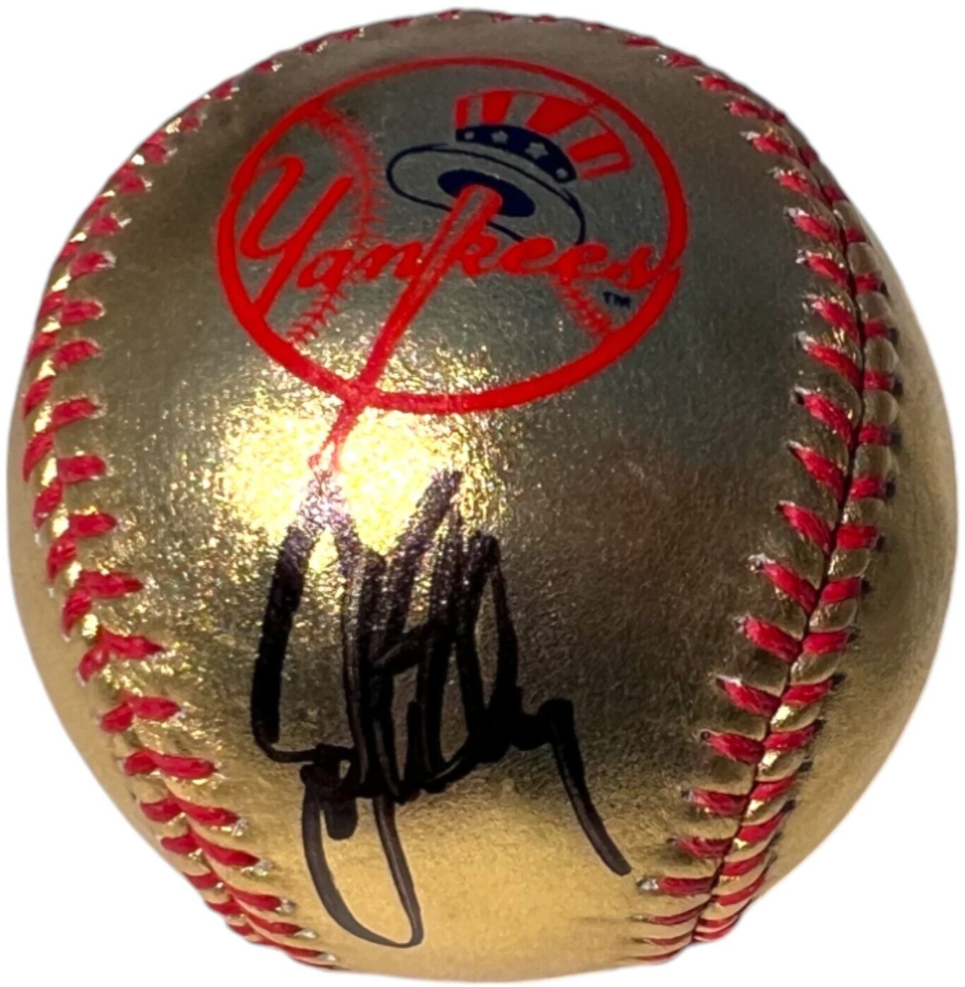 JOHN ELWAY SIGNED NEW YORK YANKEES RAWLINGS GOLD MAJOR LEAGUE BASEBALL JSA
