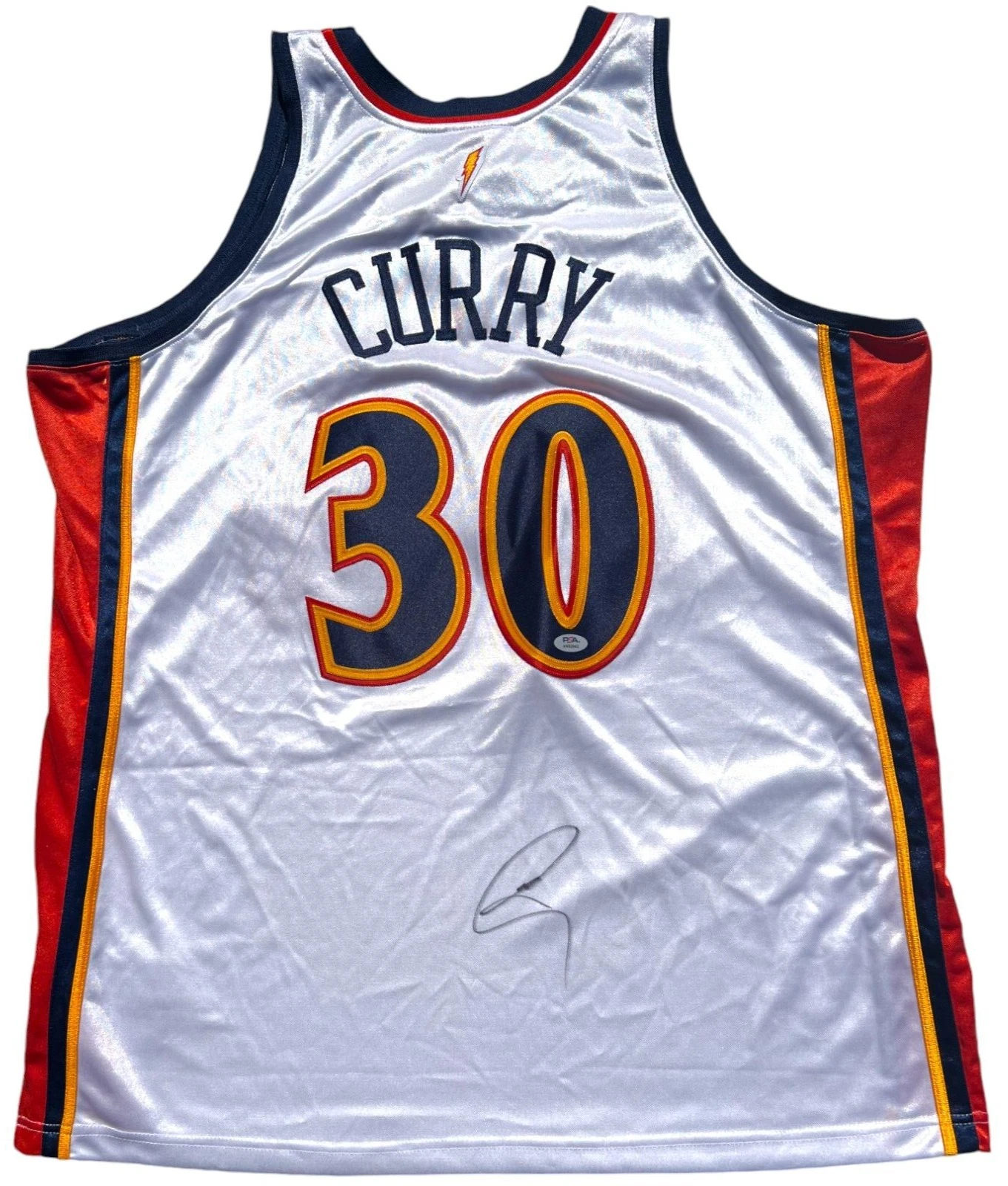 STEPHEN CURRY SIGNED MITCHELL & NESS 2009 ROOKIE JERSEY WARRIORS PSA/DNA