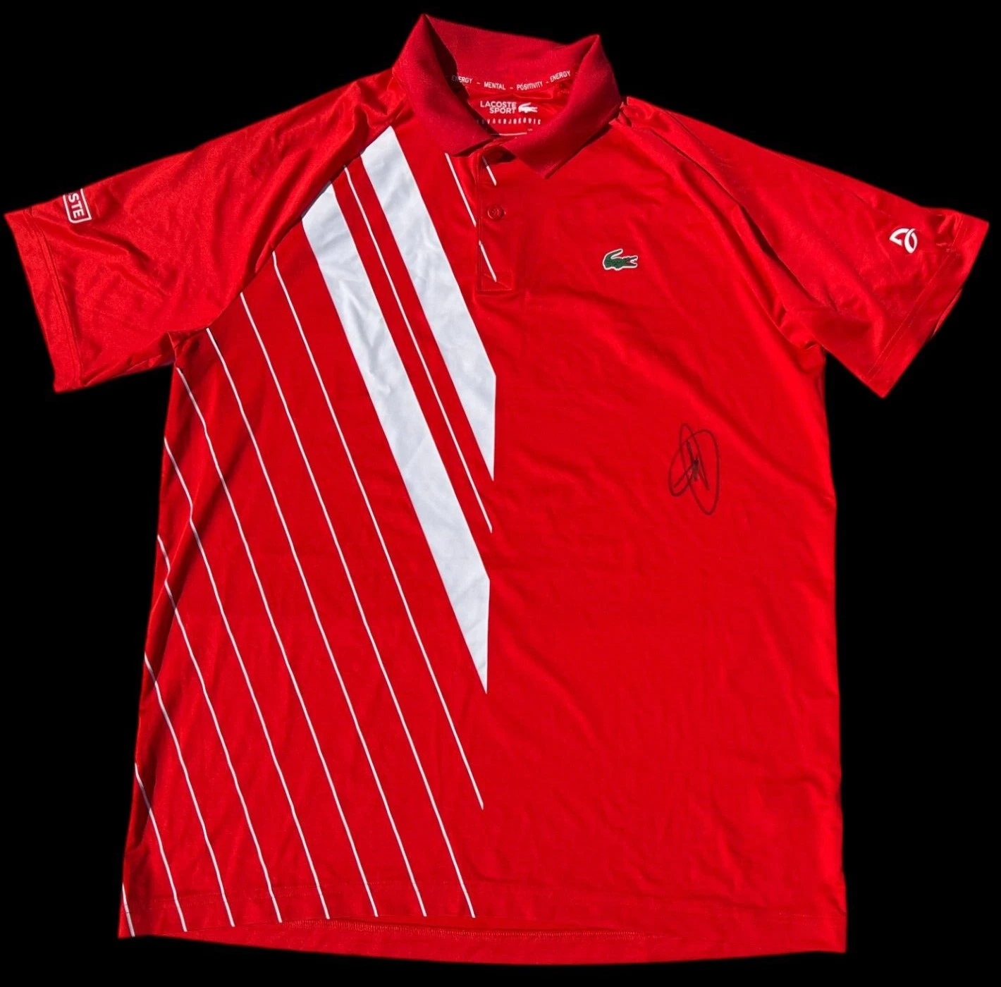 Novak Djokovic Signed Autographed Lacoste Sport Tennis Polo Shirt Jsa Coa