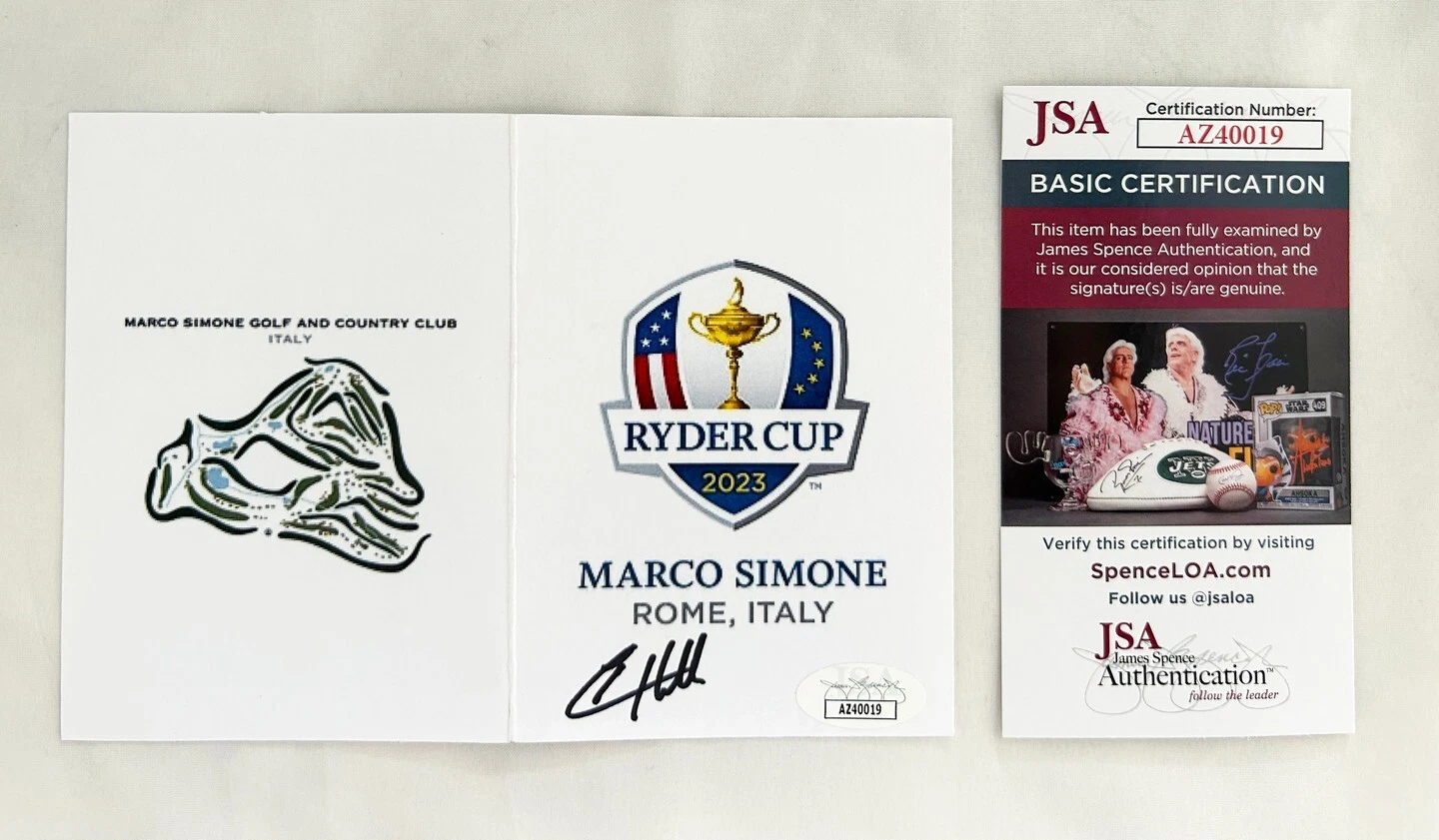 Tyrrell Hatton Signed 2023 Ryder Cup Scorecard JSA 1 COA