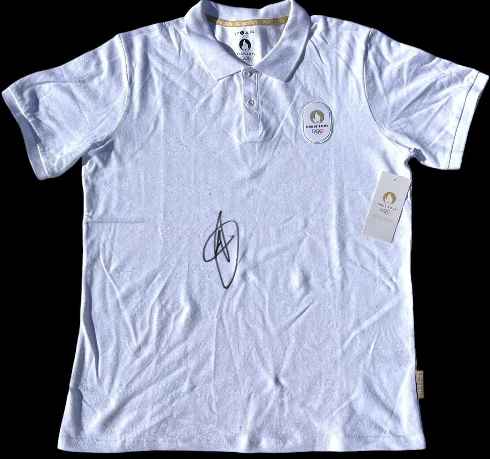 NOVAK DJOKOVIC SIGNED AUTOGRAPHED 2024 PARIS OLYMPICS POLO SHIRT SERBIA JSA