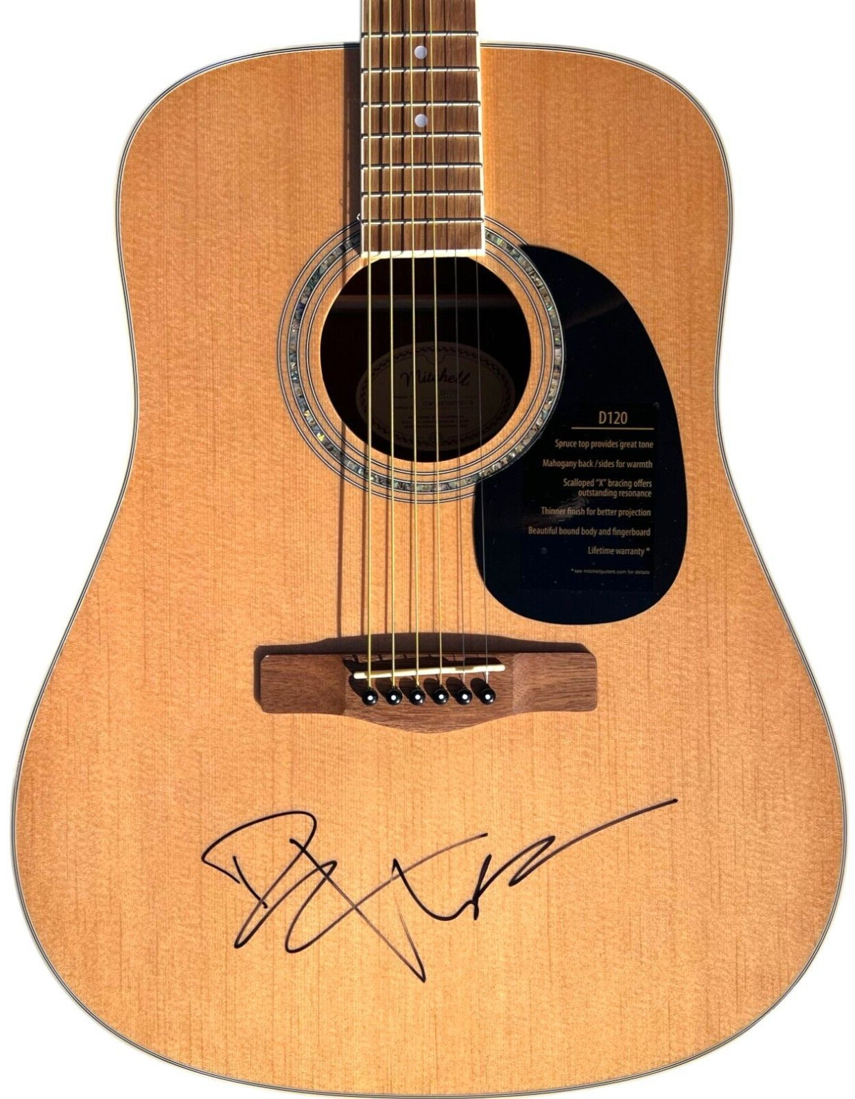 DAVE MATTHEWS SIGNED AUTOGRAPHED ACOUSTIC GUITAR MITCHELL DMB BAND CRASH JSA