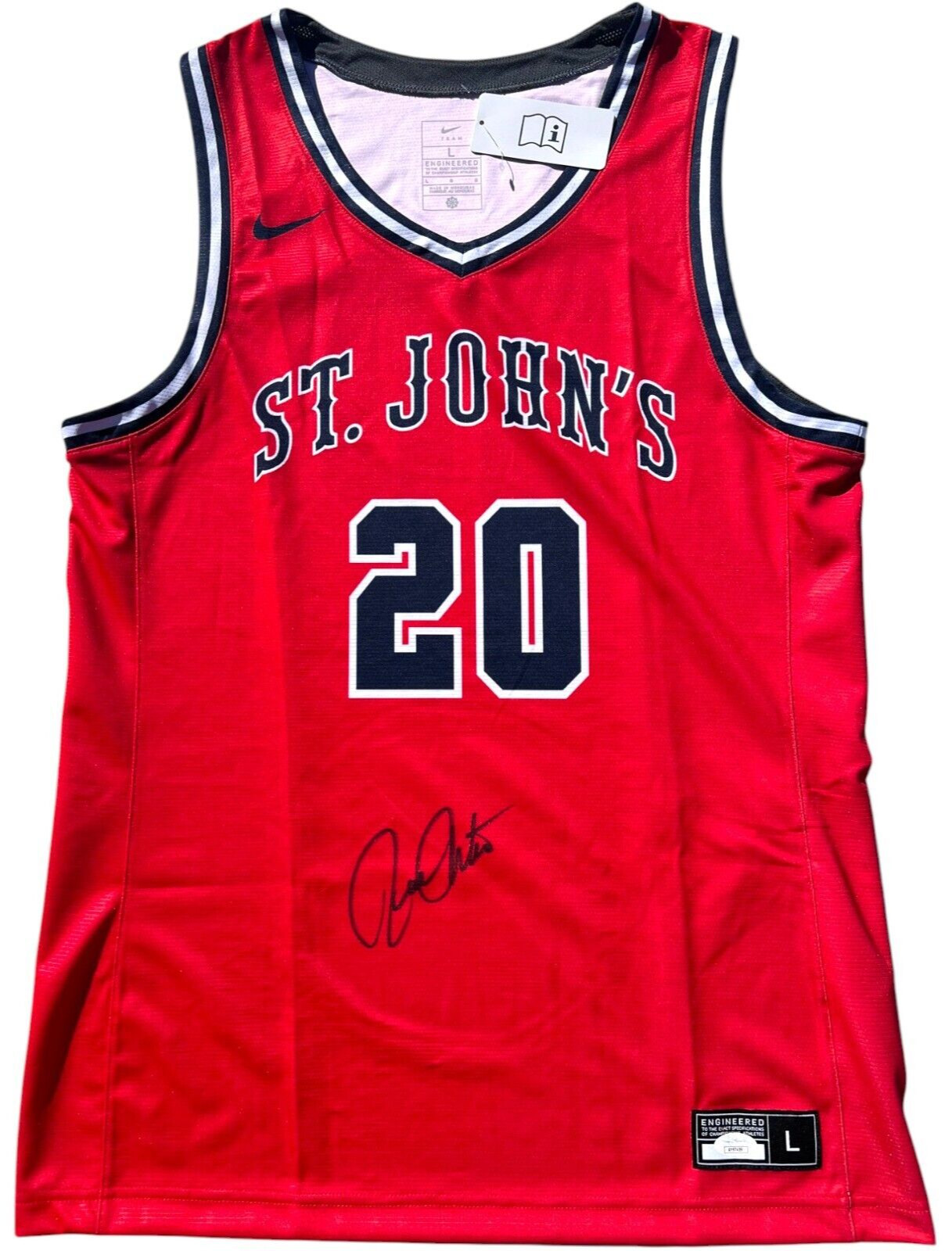 COACH RICK PITINO SIGNED ST JOHNS BASKETBALL JERSEY RED STORM 2025 JSA