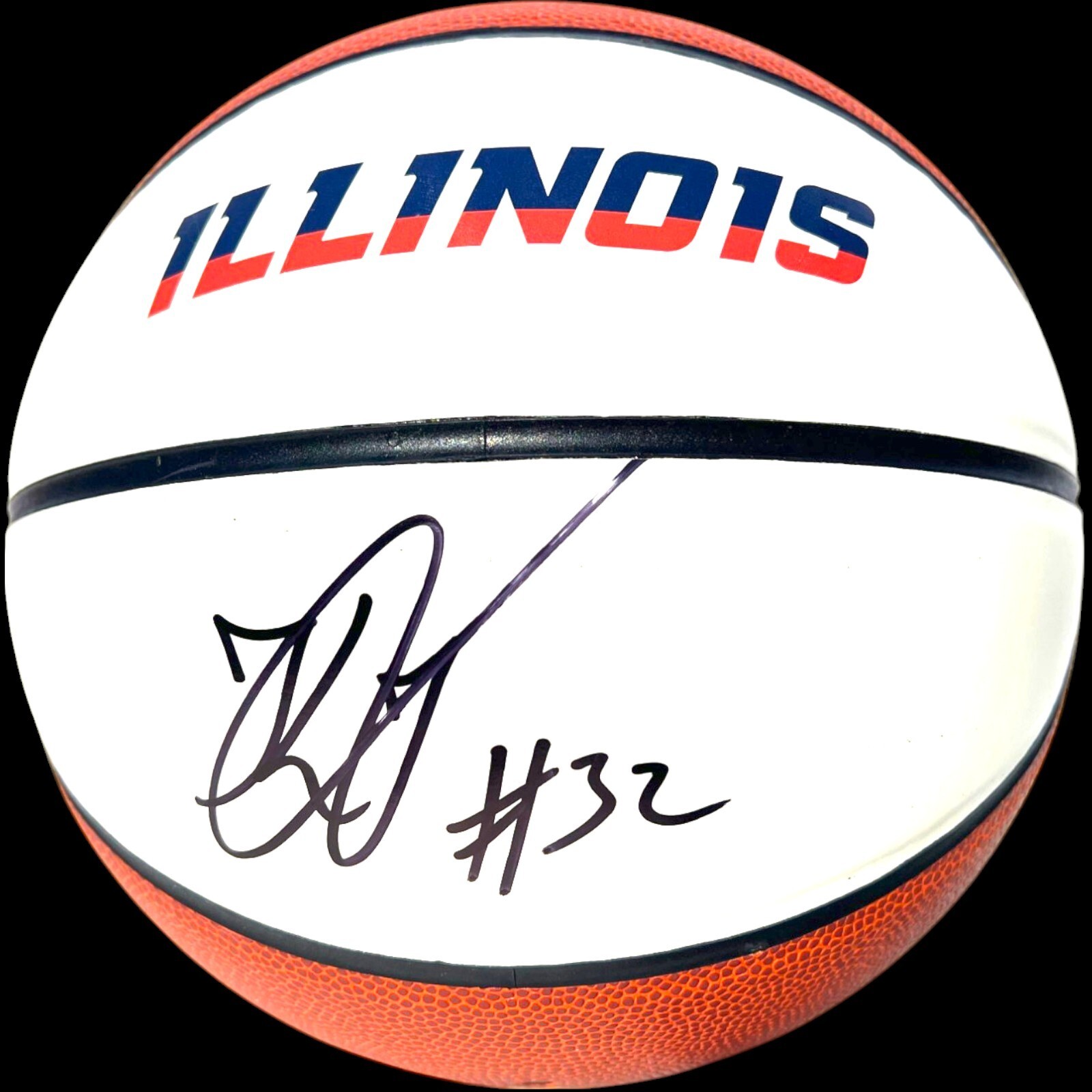 KASPARAS JAKUCIONIS SIGNED ILLINOIS FIGHTING ILLINI LOGO BASKETBALL JSA