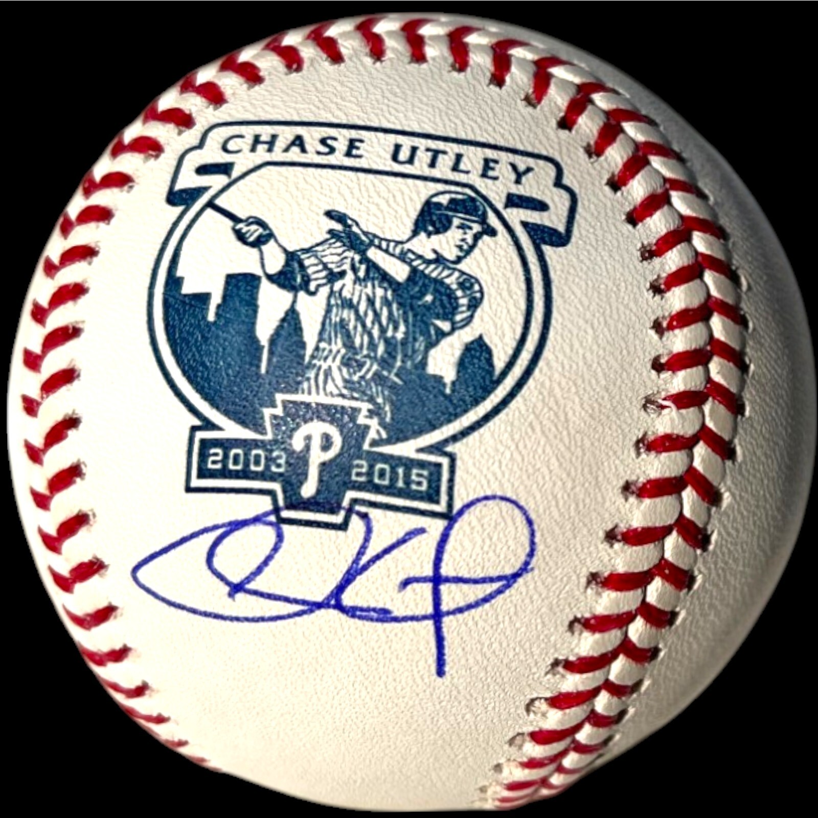 CHASE UTLEY SIGNED RAWLINGS RETIREMENT BASEBALL PHILADELPHIA PHILLIES MLB JSA