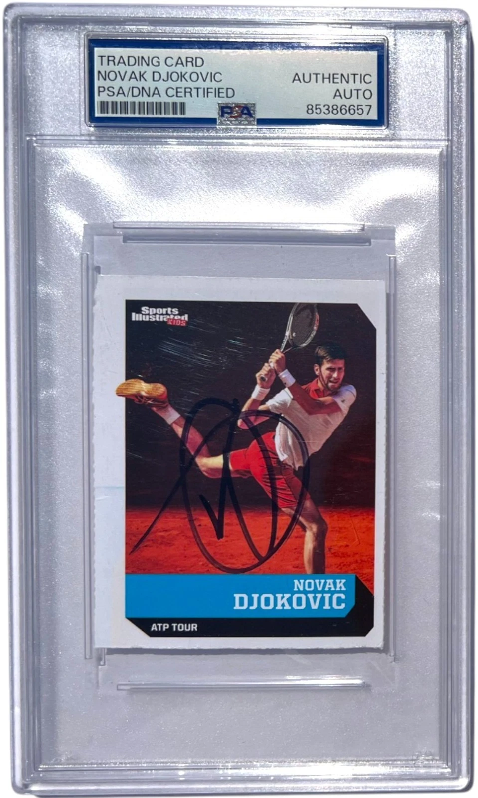Novak Djokovic Autographed Signed Sports Illustrated SI Kids Card 800 PSA