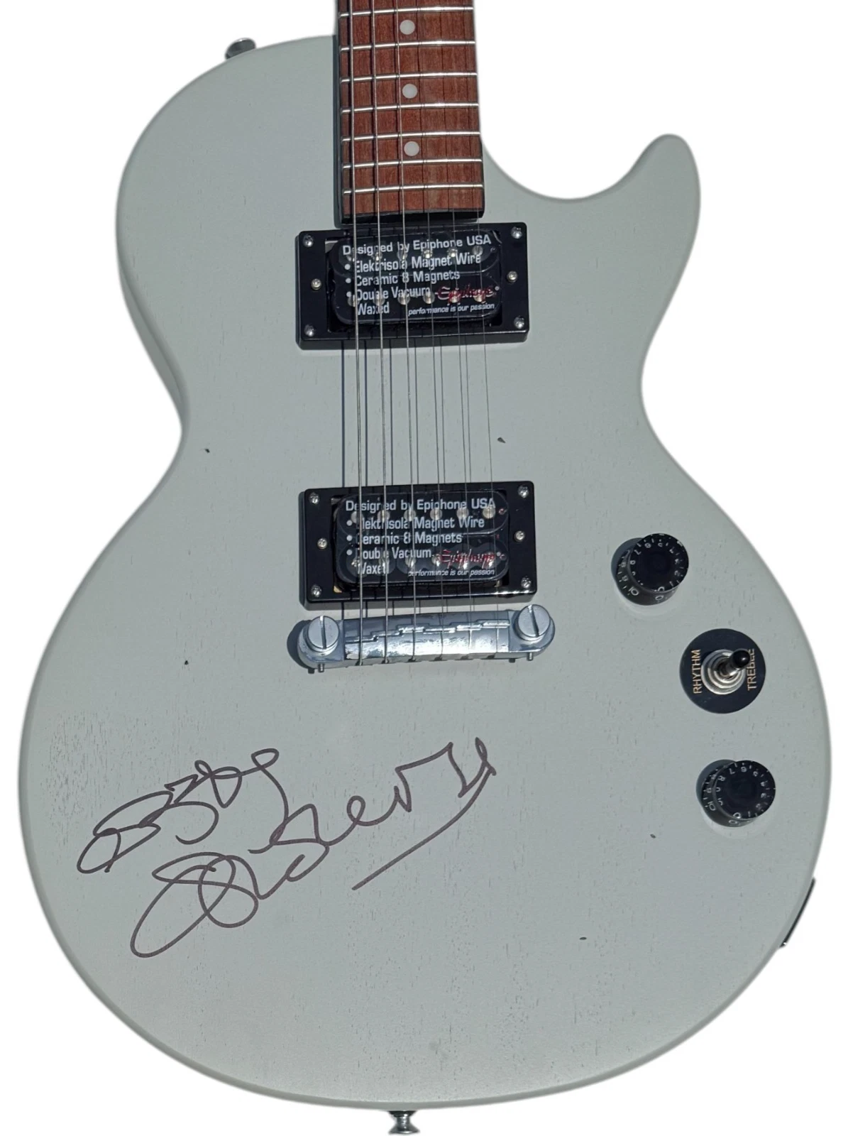 OZZY OSBOURNE SIGNED LES PAUL EPIPHONE ELECTRIC GUITAR BLACK SABBATH JSA