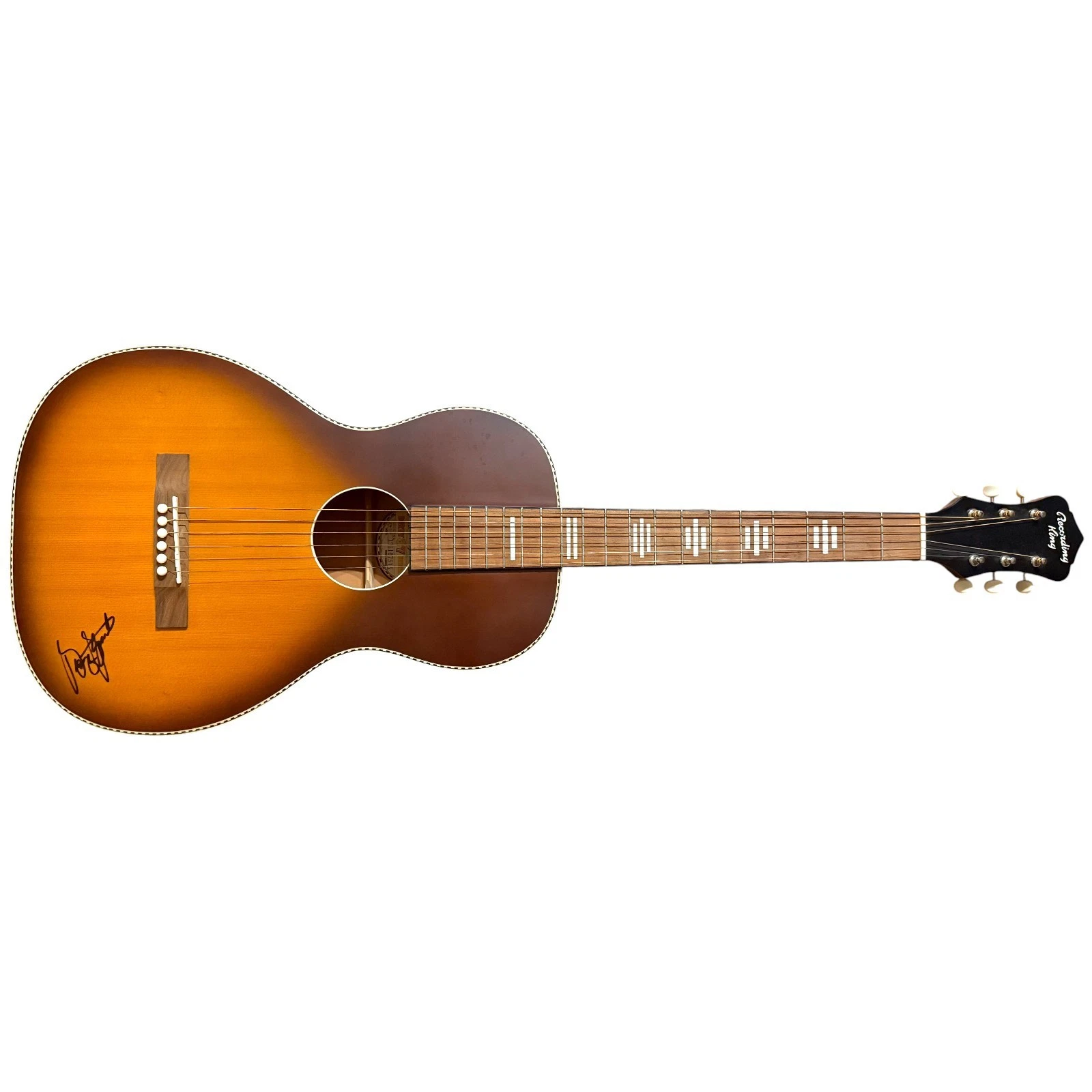 GEORGE STRAIT SIGNED FULL SIZE RECORDING KING ACOUSTIC GUITAR  JSA COA LOA