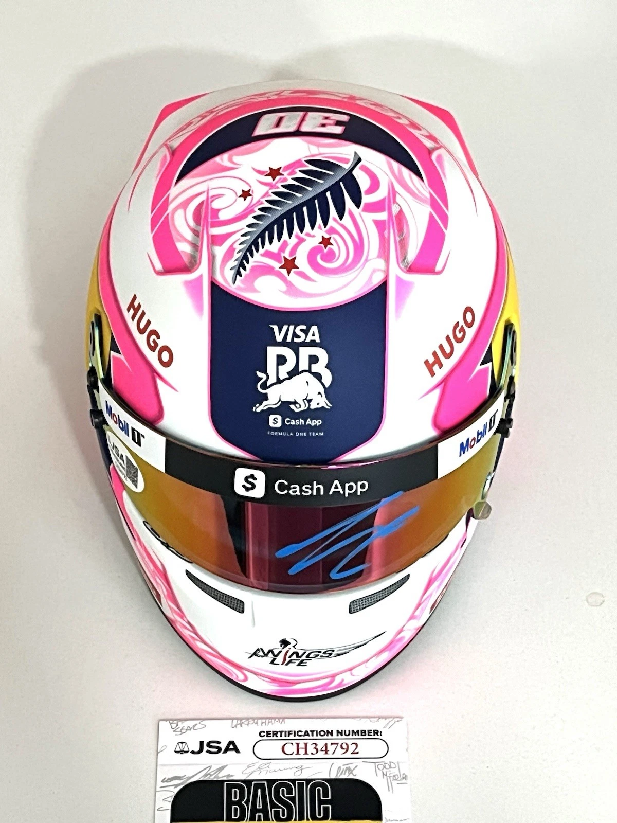 Liam Lawson Hand Signed official 1:2 Mini Helmet Redbull Formula 1 F1 JSA CERT 1