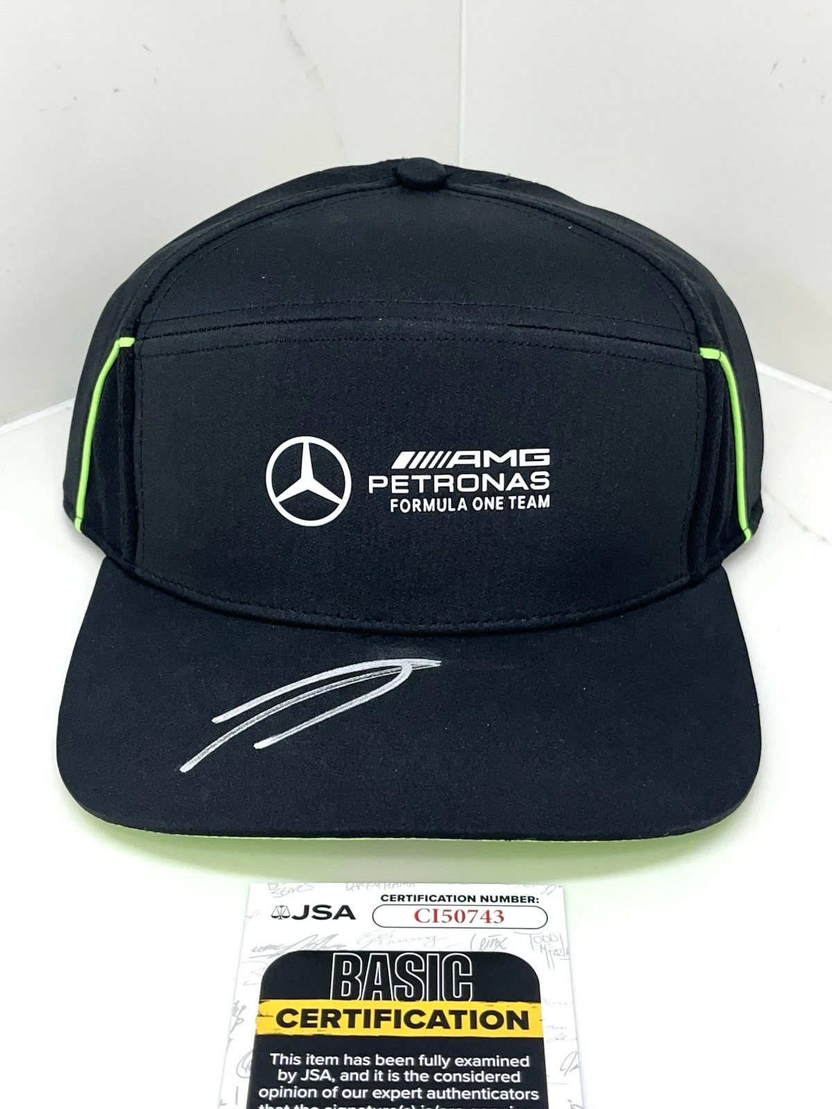 George Russell Hand Signed Mercedes Hat Formula 1 F1 JSA Cert #2