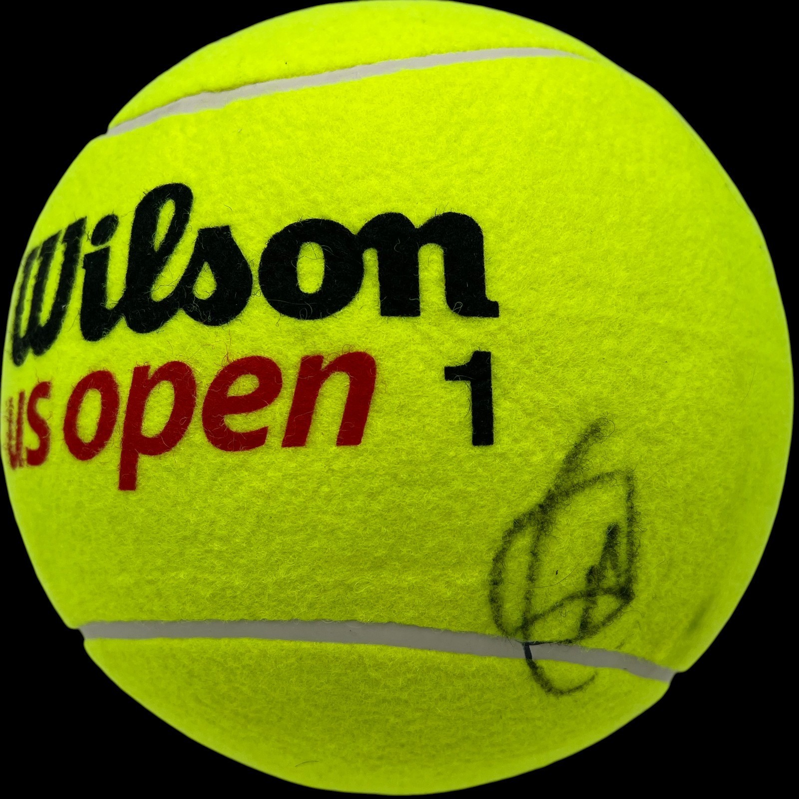 NOVAK DJOKOVIC SIGNED WILSON US OPEN JUMBO 10