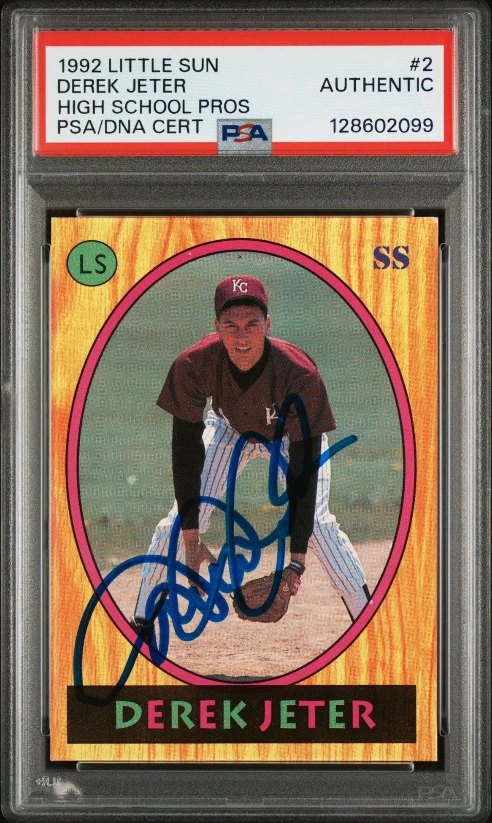 DEREK JETER SIGNED 1992 LITTLE SUN #2 RC HIGH SCHOOL PROSPECT ROOKIE PSA AUTO