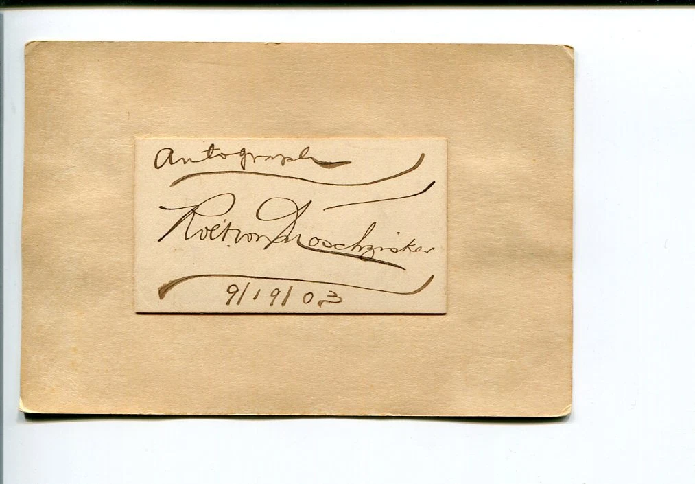 Robert von Moschzisker Chief Justice Pennsylvania Judge Signed Autograph