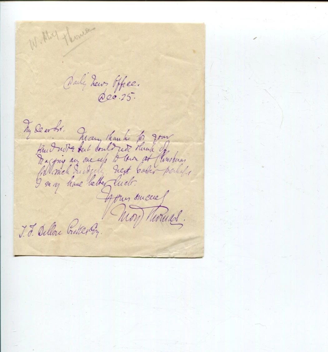 William W Moy Thomas Author & Owner Atheneum Signed Autograph ALS