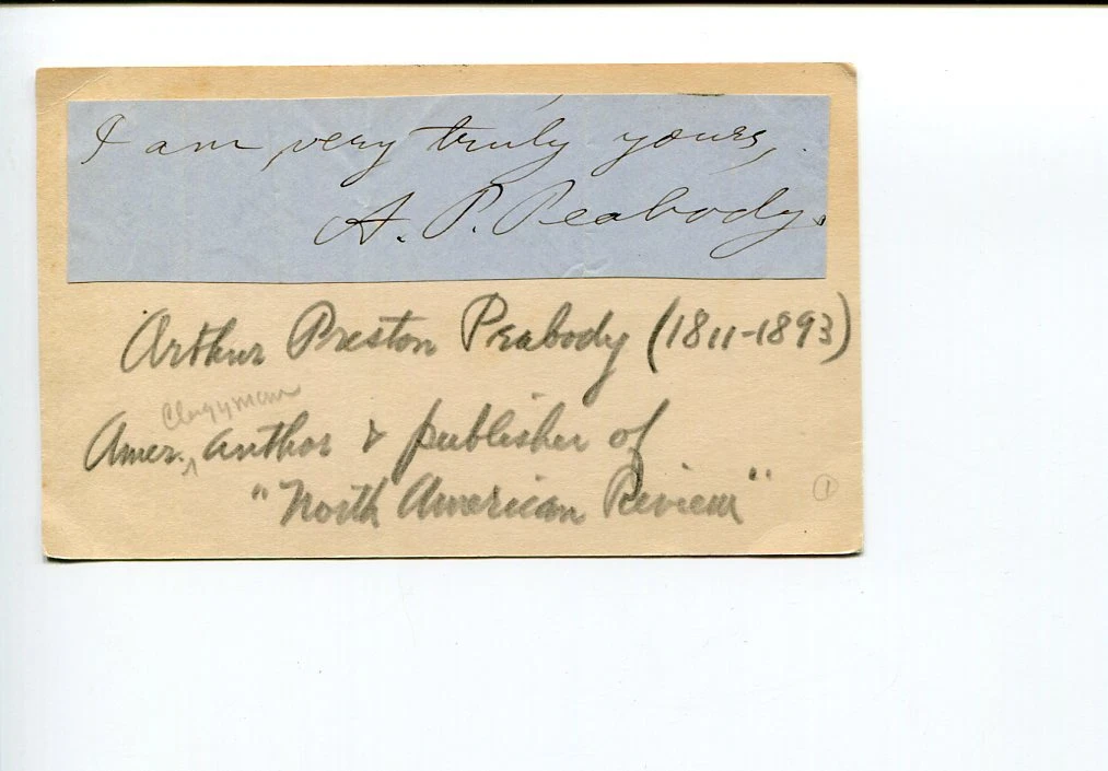 Andrew Preston Peabody Author & Harvard Clergy Signed Autograph