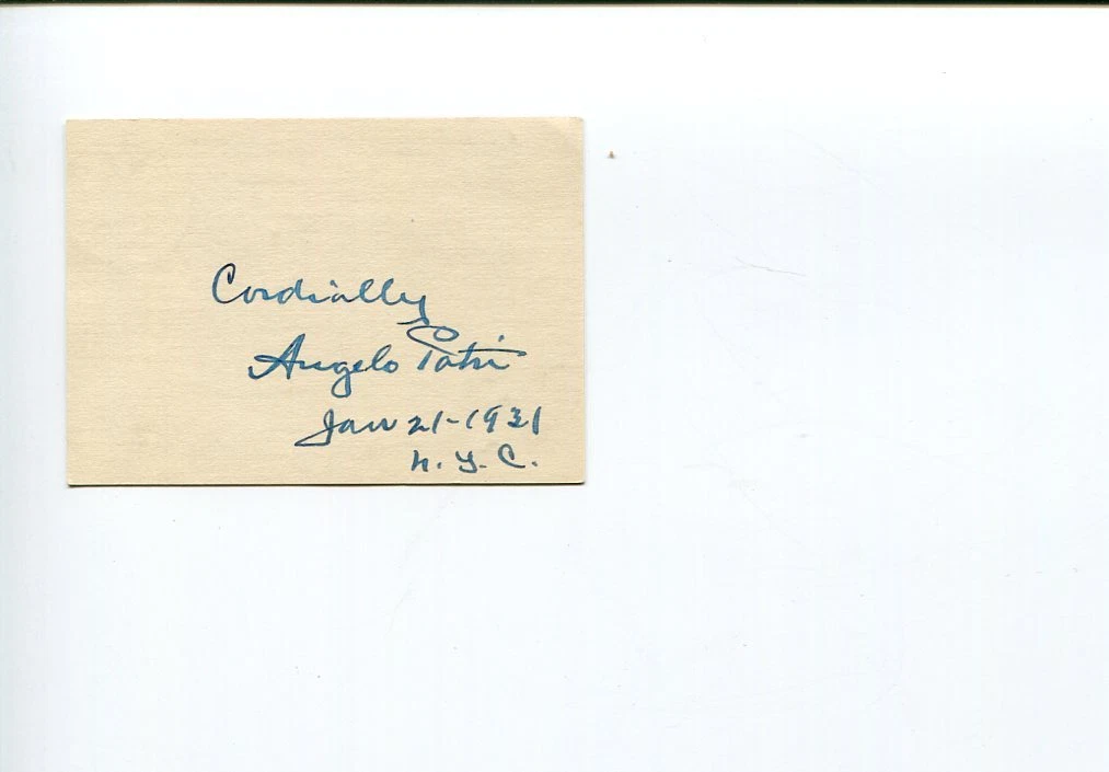Angelo Patri Famous Educator Author Signed Autograph