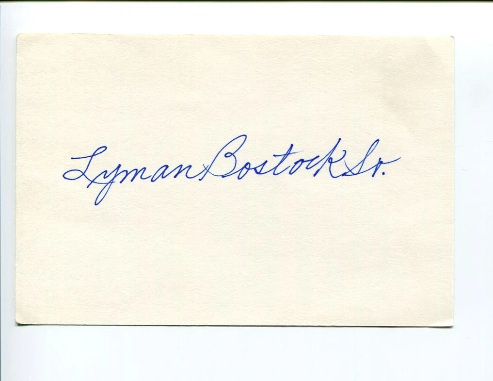 Lyman Bostock Sr Negro League Chicago Brooklyn Royal Giants Signed Autograph