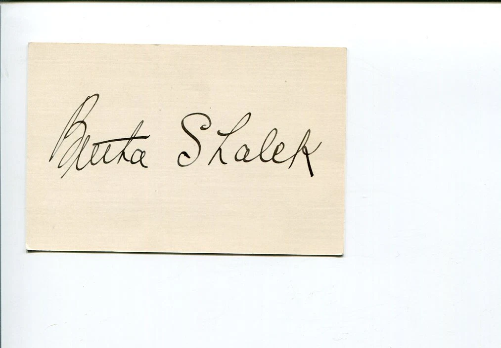 Bertha Shalek Early Opera Soprano SInger Signed Autograph