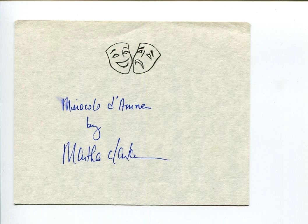 Martha Clarke Director Dance Choreographer Rare Signed Autograph